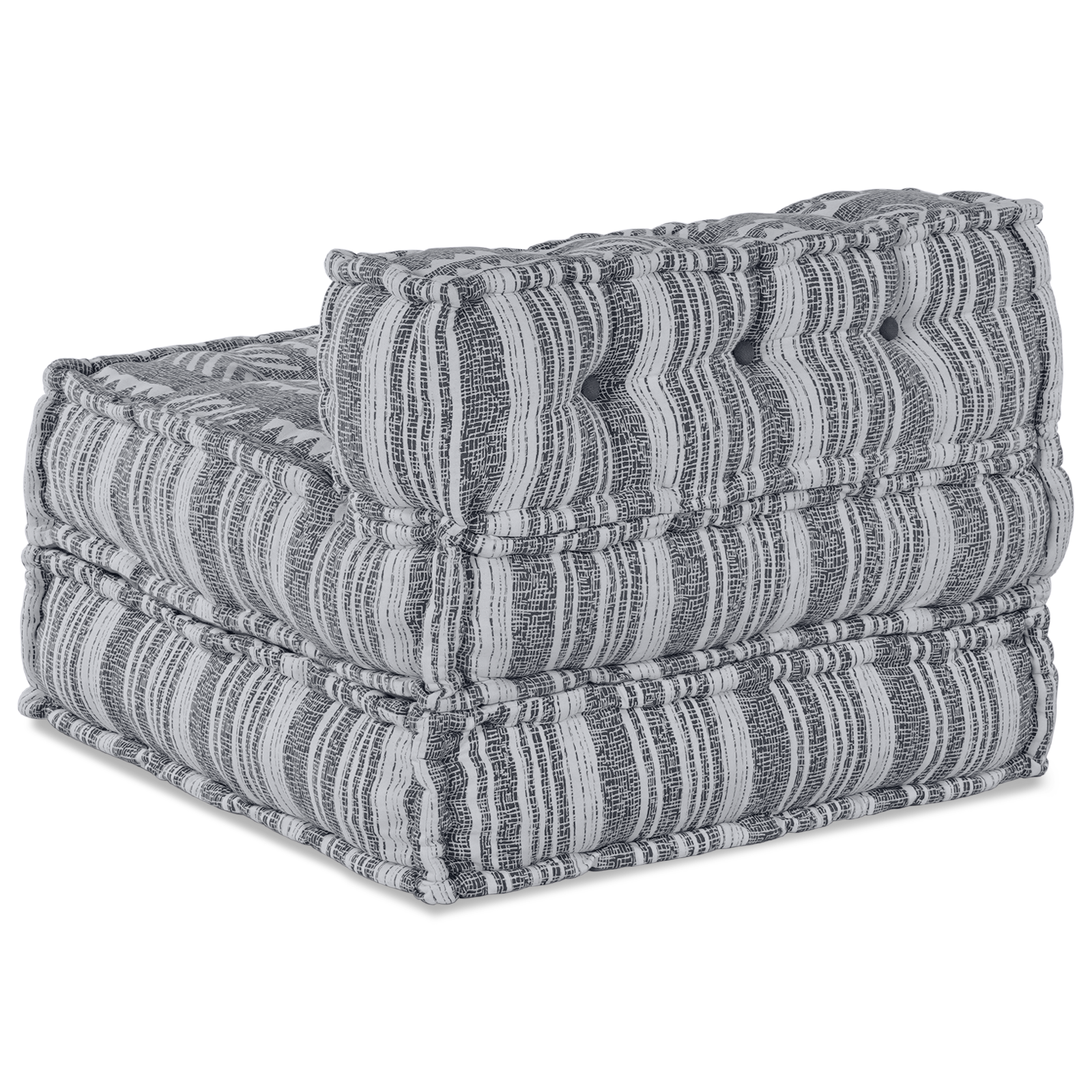 Modular Pouffe in Grey, 70x70x54 cm, Fabric - Image 5