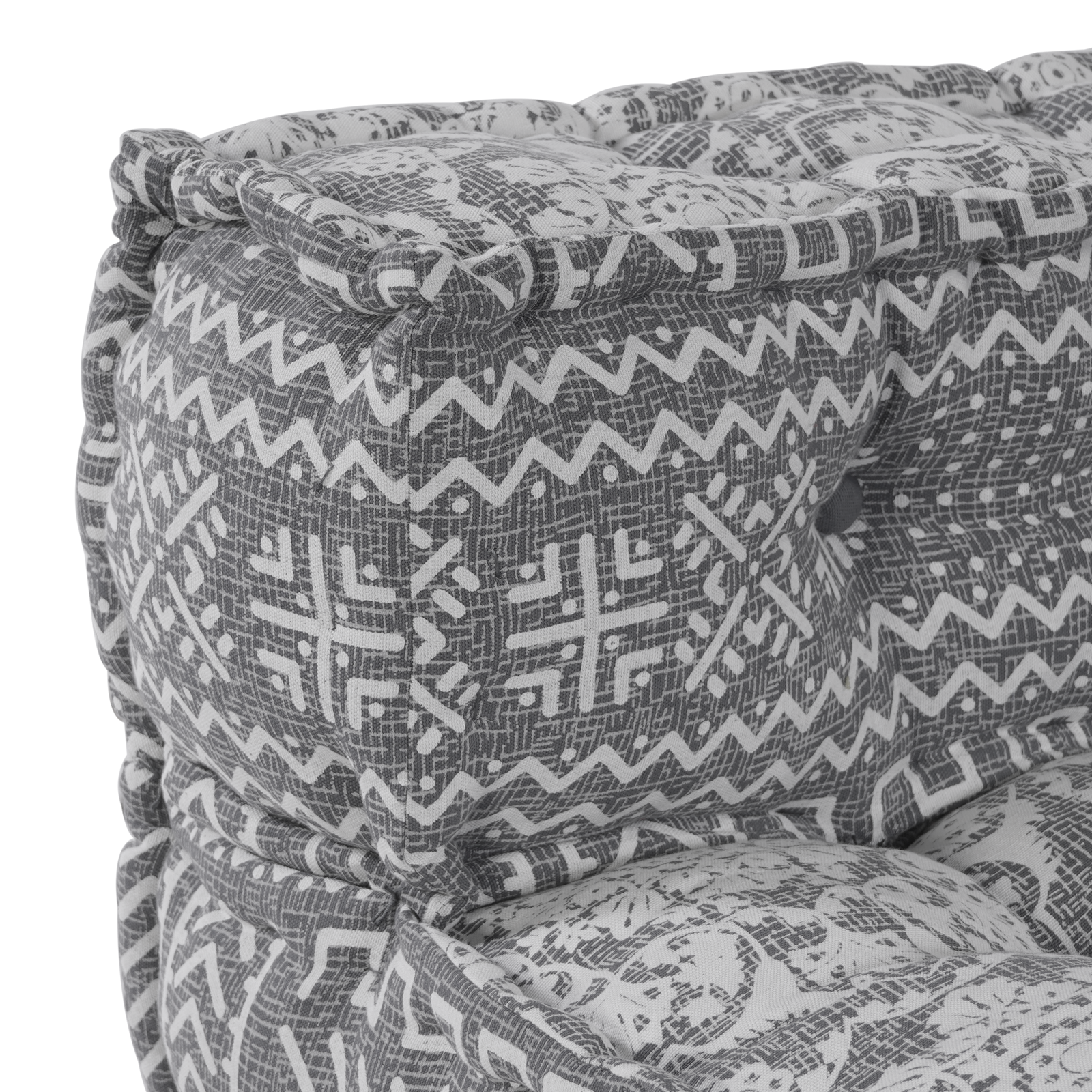 Light Grey Modular Pouffe 70x70x54 Fabric - Image 8