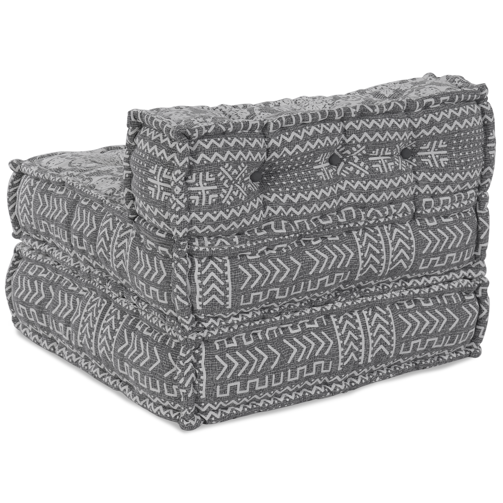 Light Grey Modular Pouffe 70x70x54 Fabric - Image 4