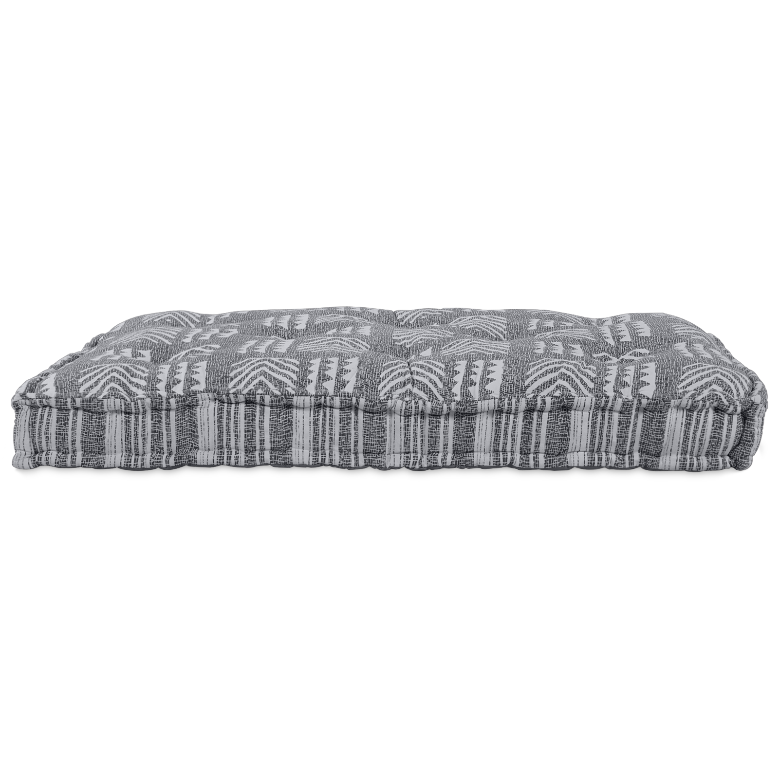 Grey Pallet Cushion 120x80x12 cm Fabric