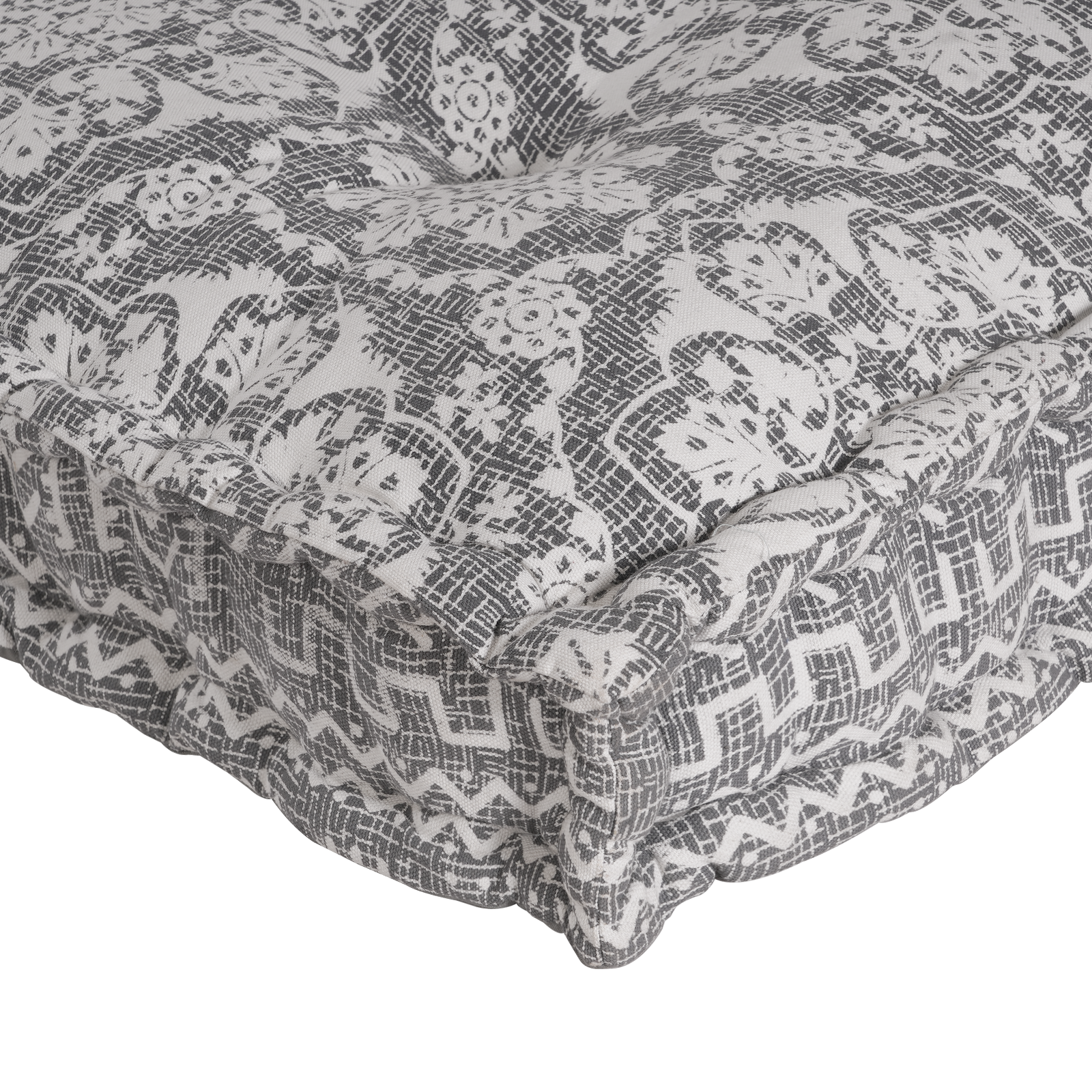 Light Grey Pallet Cushion 120x80x12 cm Fabric - Image 4