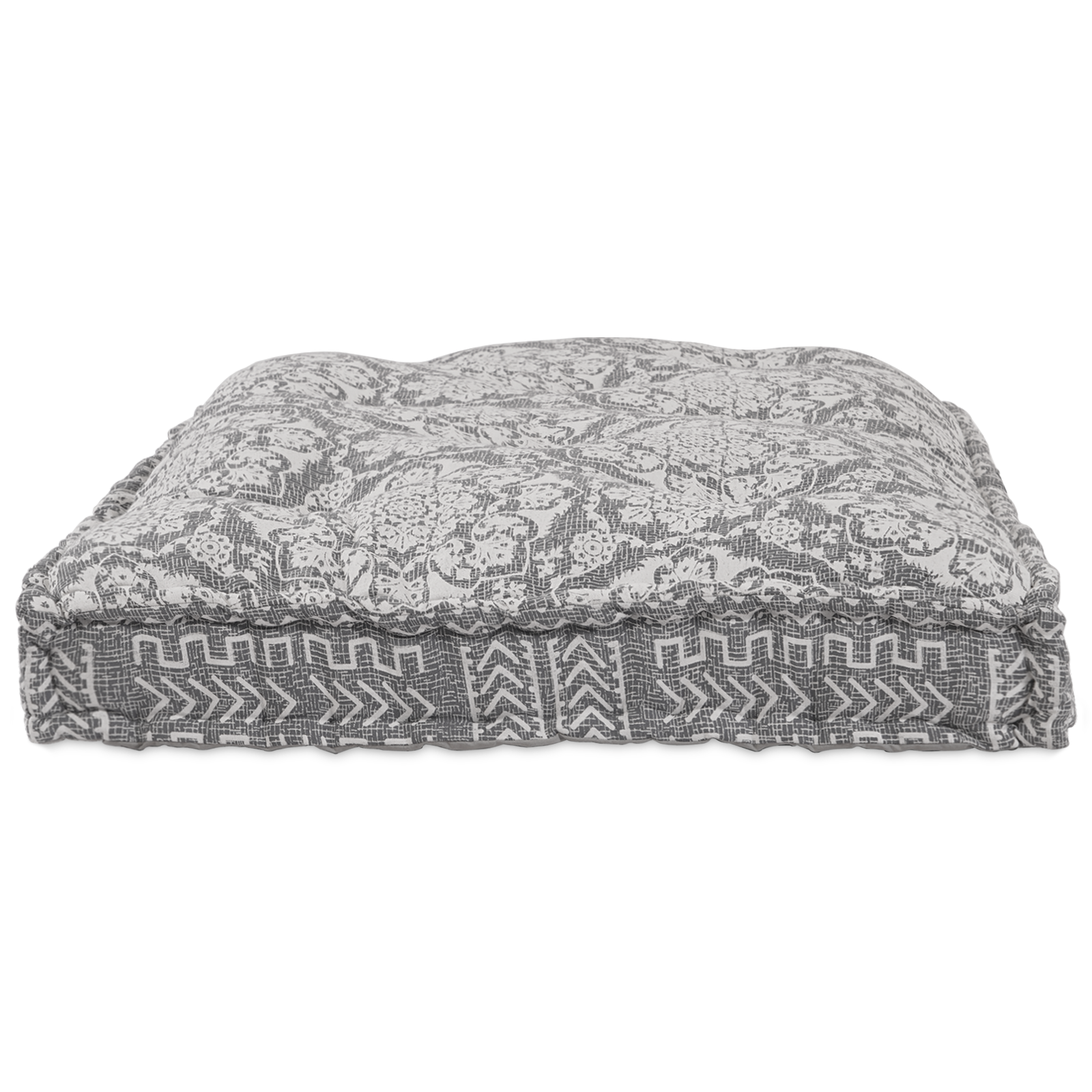 Light Grey Pallet Cushion 120x80x12 cm Fabric - Image 3