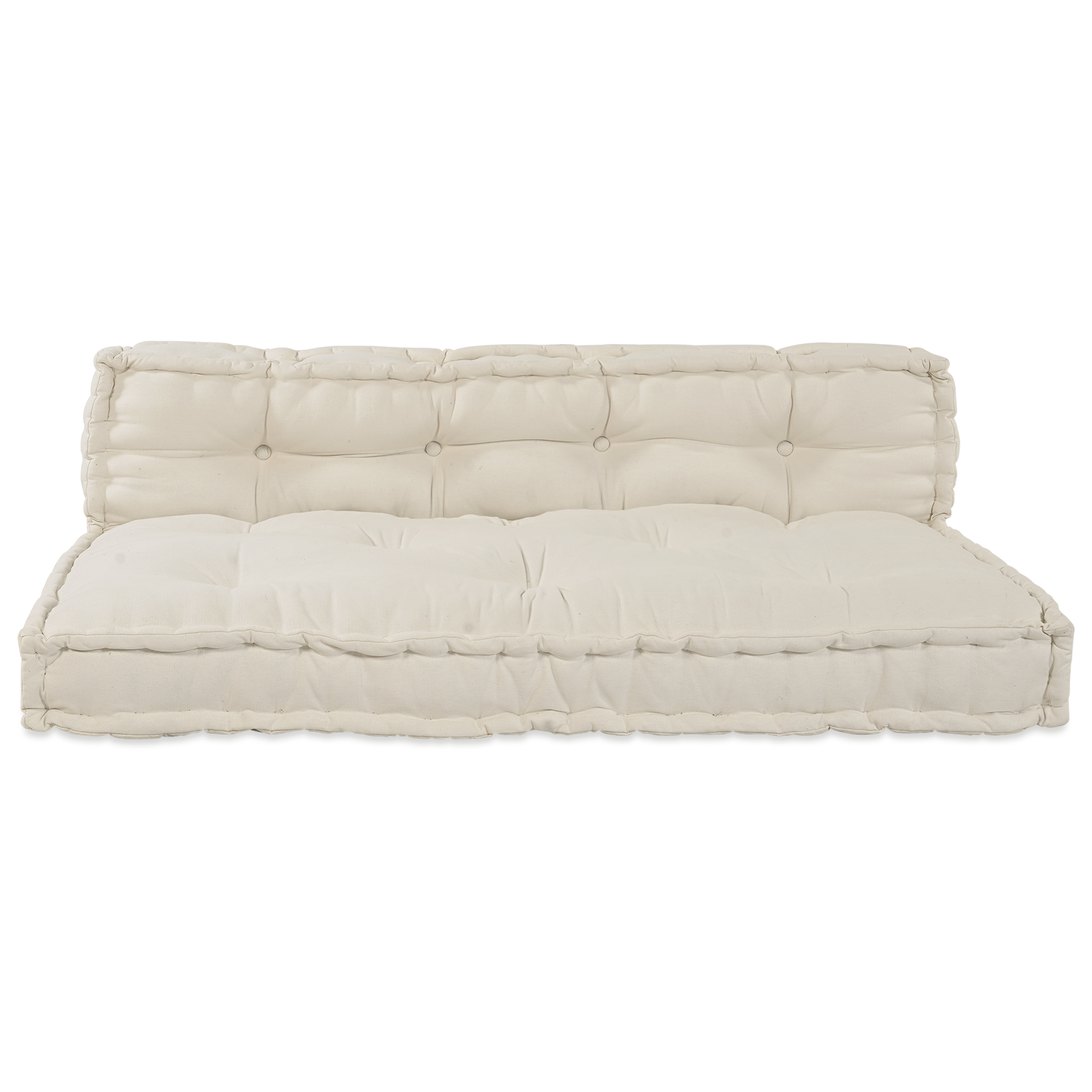 Pallet Sofa Kussen 2 pcs Crèmekleurig 120 x 80 x 38 cm Stof