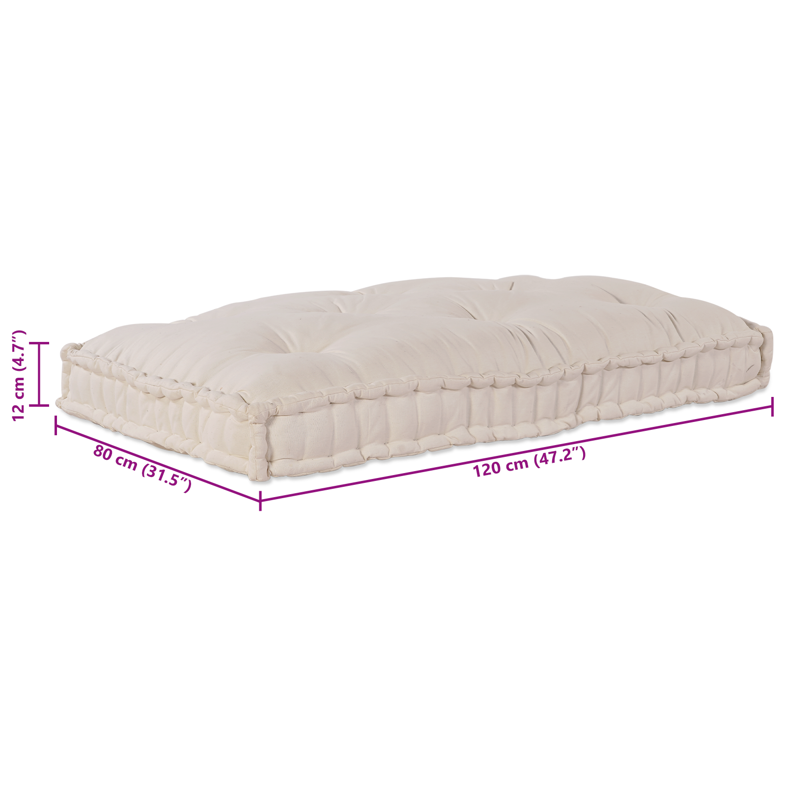 Pallet Sofa Cushion in Cream Fabric - Image 7