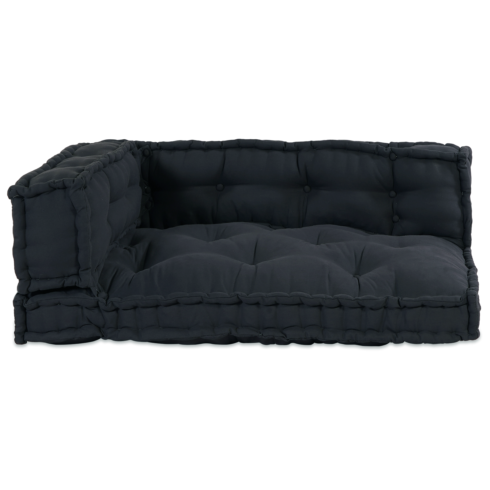 Pallet Sofa Cushion with Arm and Back Support - Anthracite Fabric - Image 2