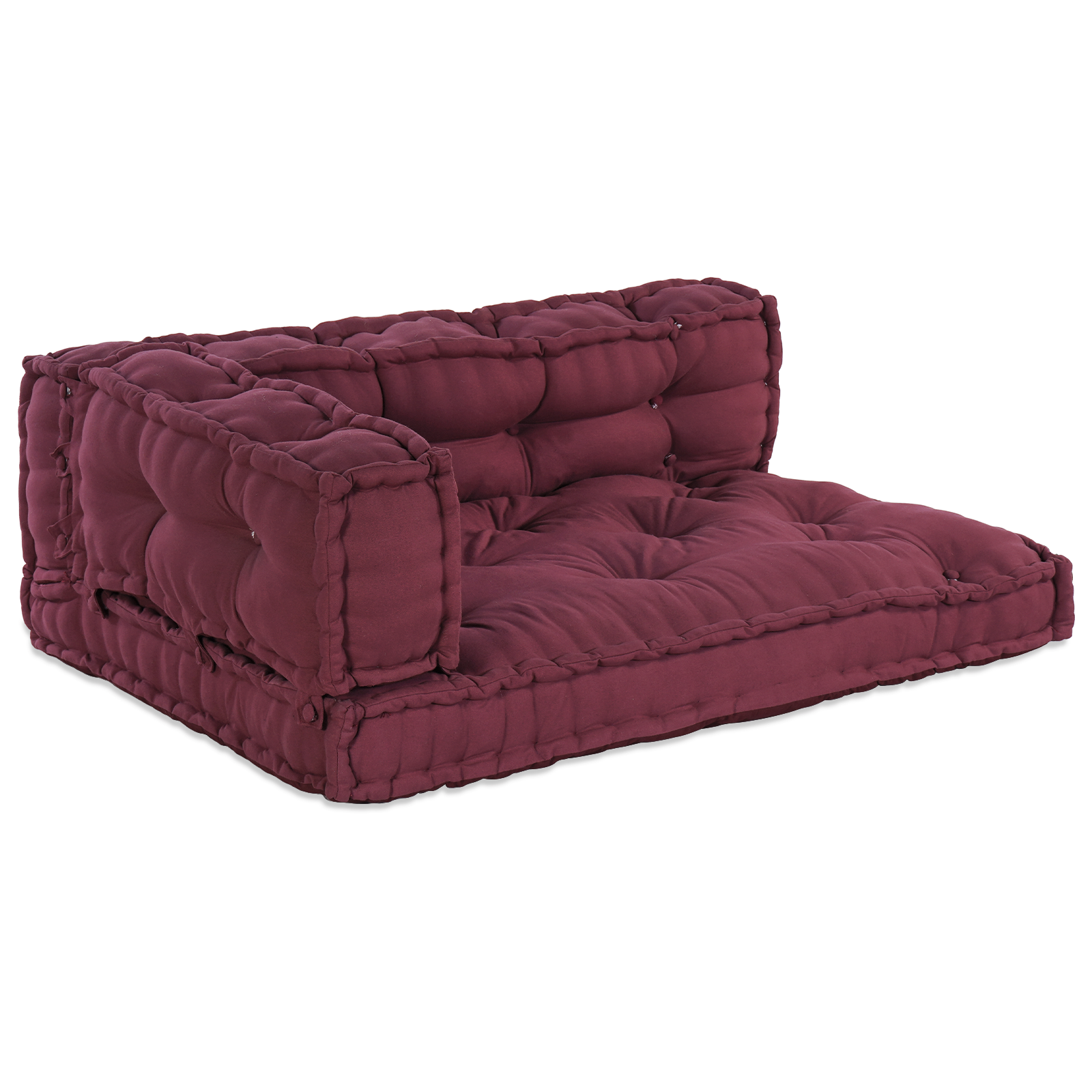 Pallet Sofa Kussen met Armleuningen en Rugsteun – Rode Stof