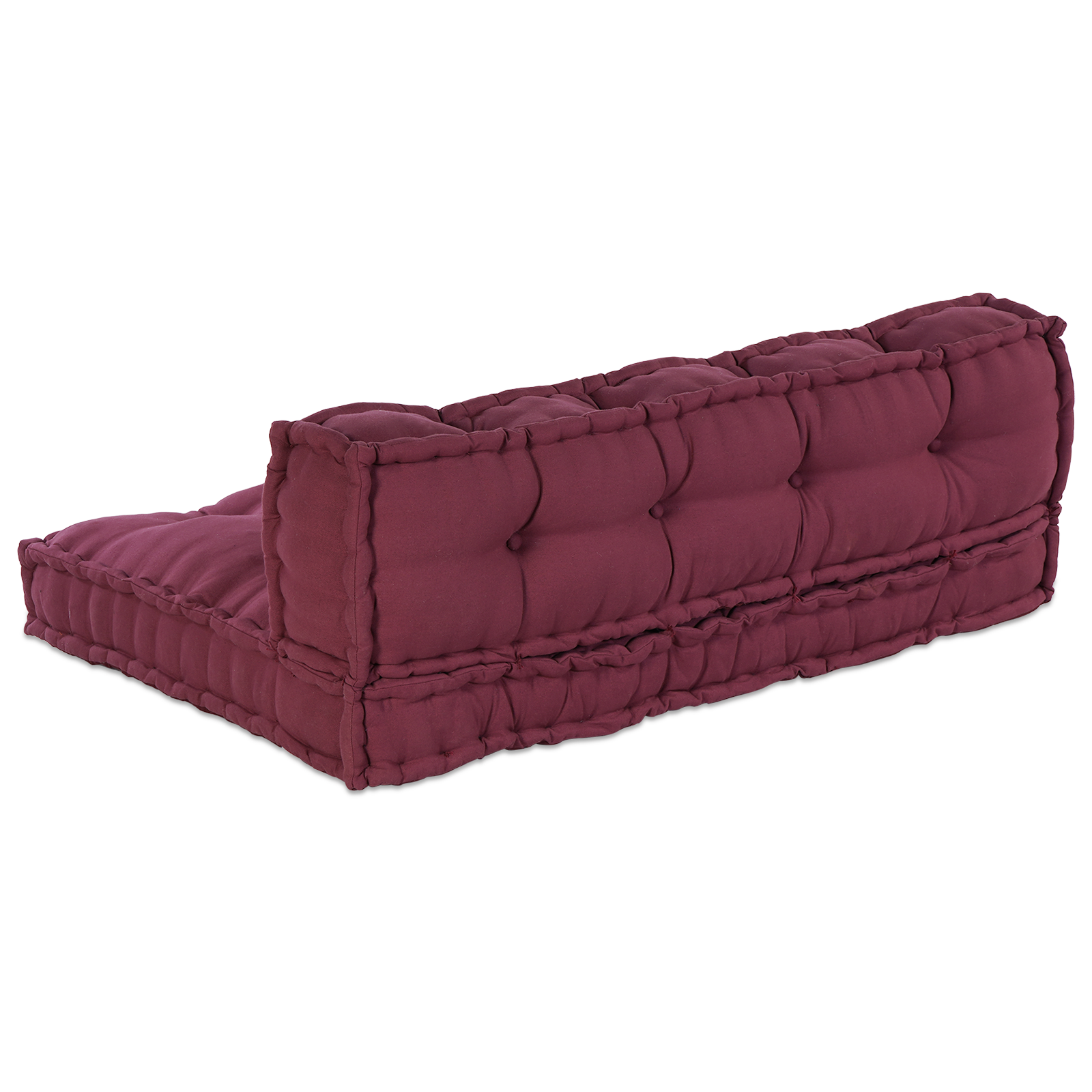 Pallet Sofa Cushion with Back Support - Red Fabric - Image 3