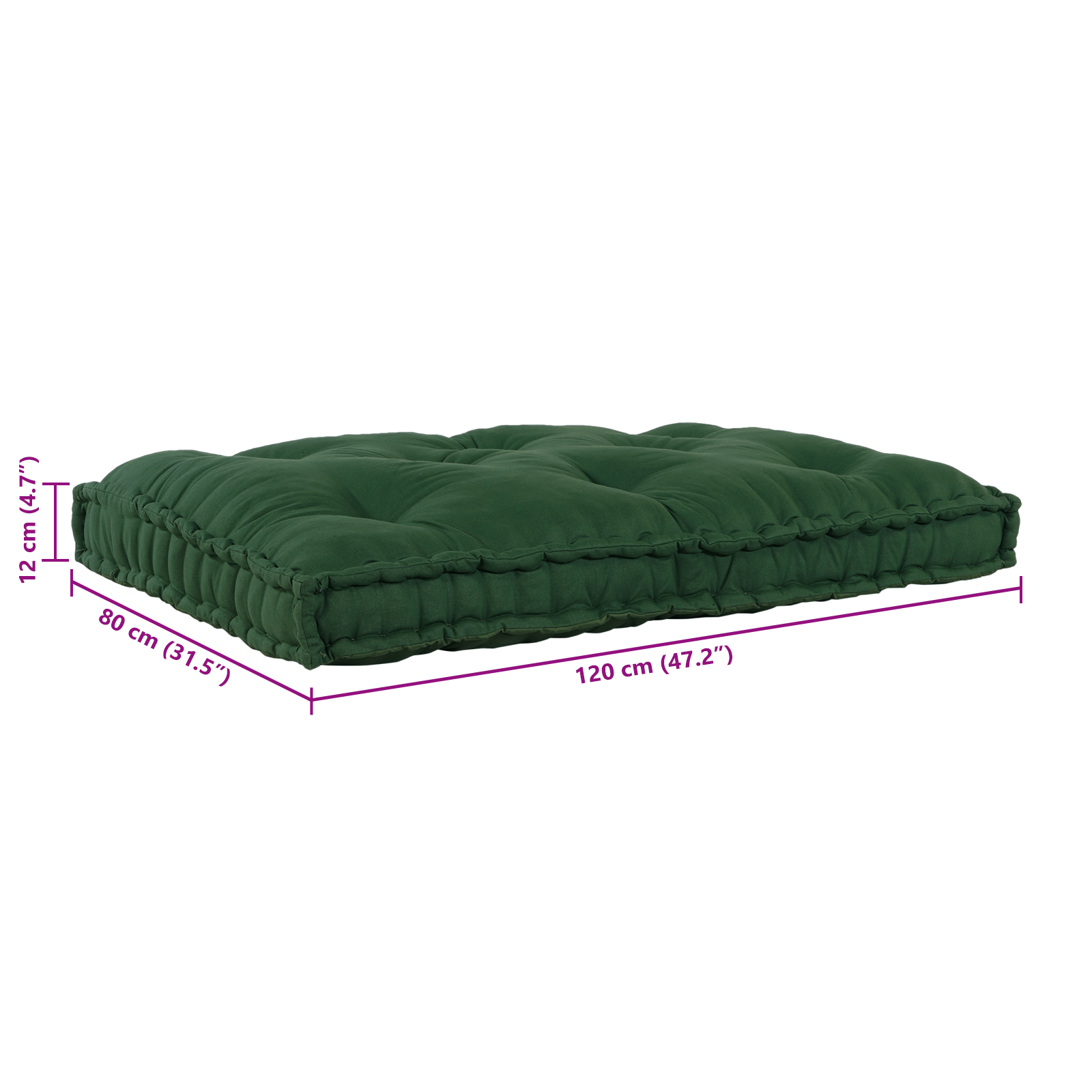 Pallet Sofa Cushion Green Fabric - Image 7