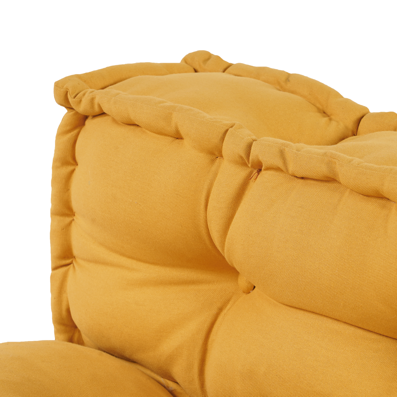 Yellow Fabric Pallet Sofa Cushion with Back Support - Image 4