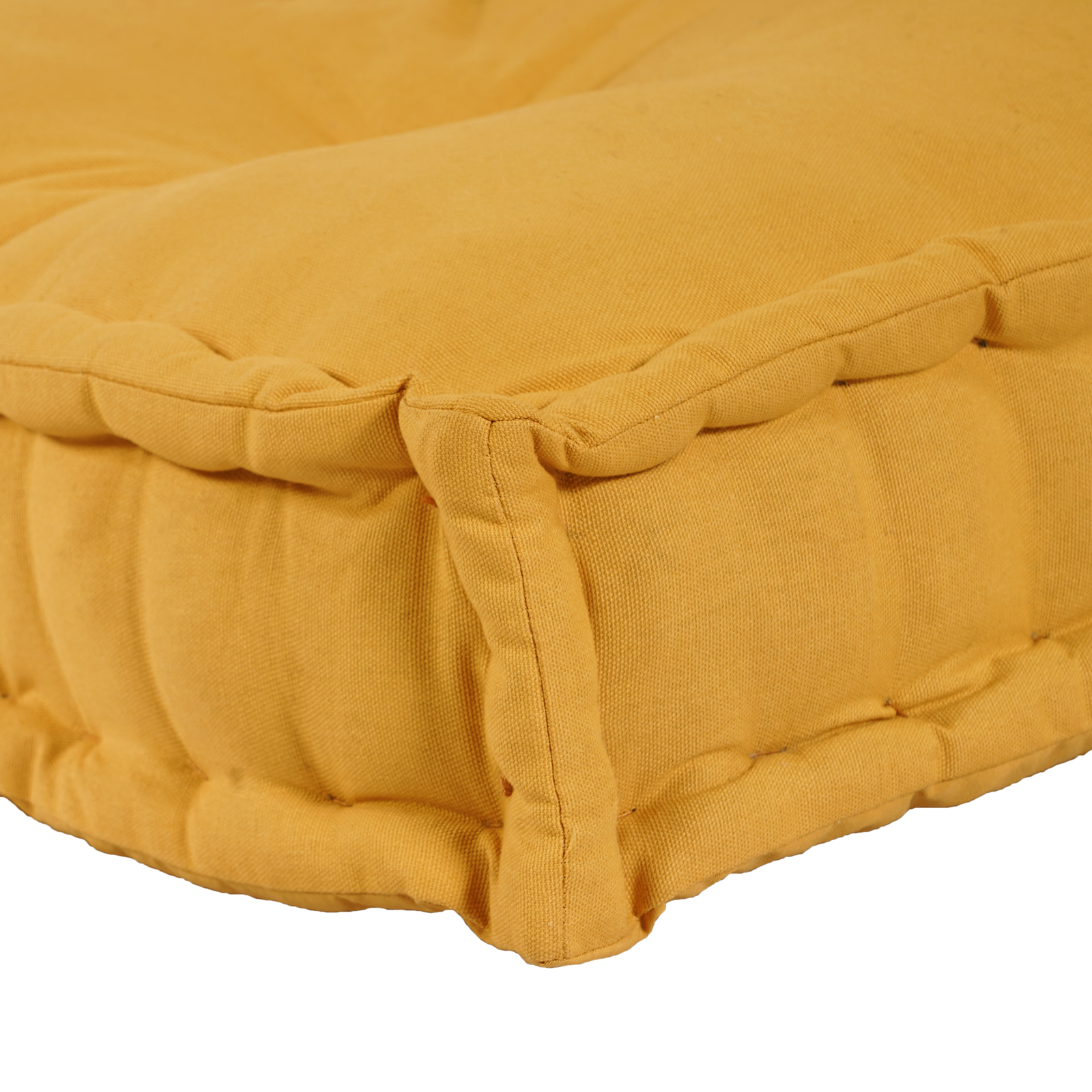 Yellow Fabric Pallet Sofa Cushion with Back Support - Image 6