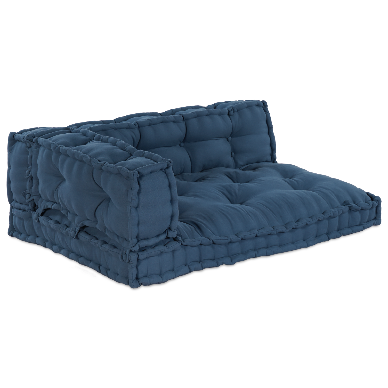 Pallet Sofa Cushion with Arm and Back Support - Blue Fabric