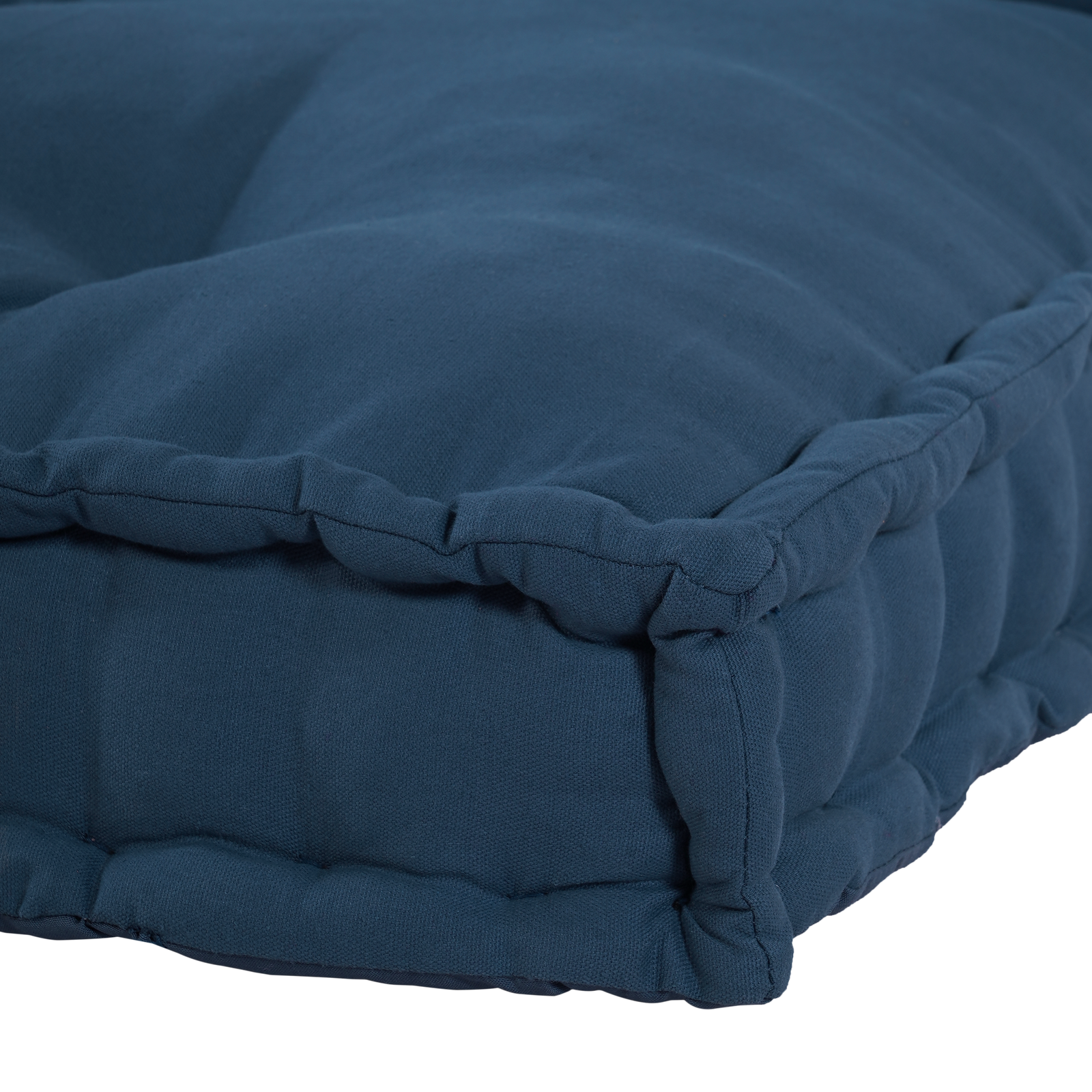 Pallet Sofa Cushion with Back Support Blue Fabric - Image 6