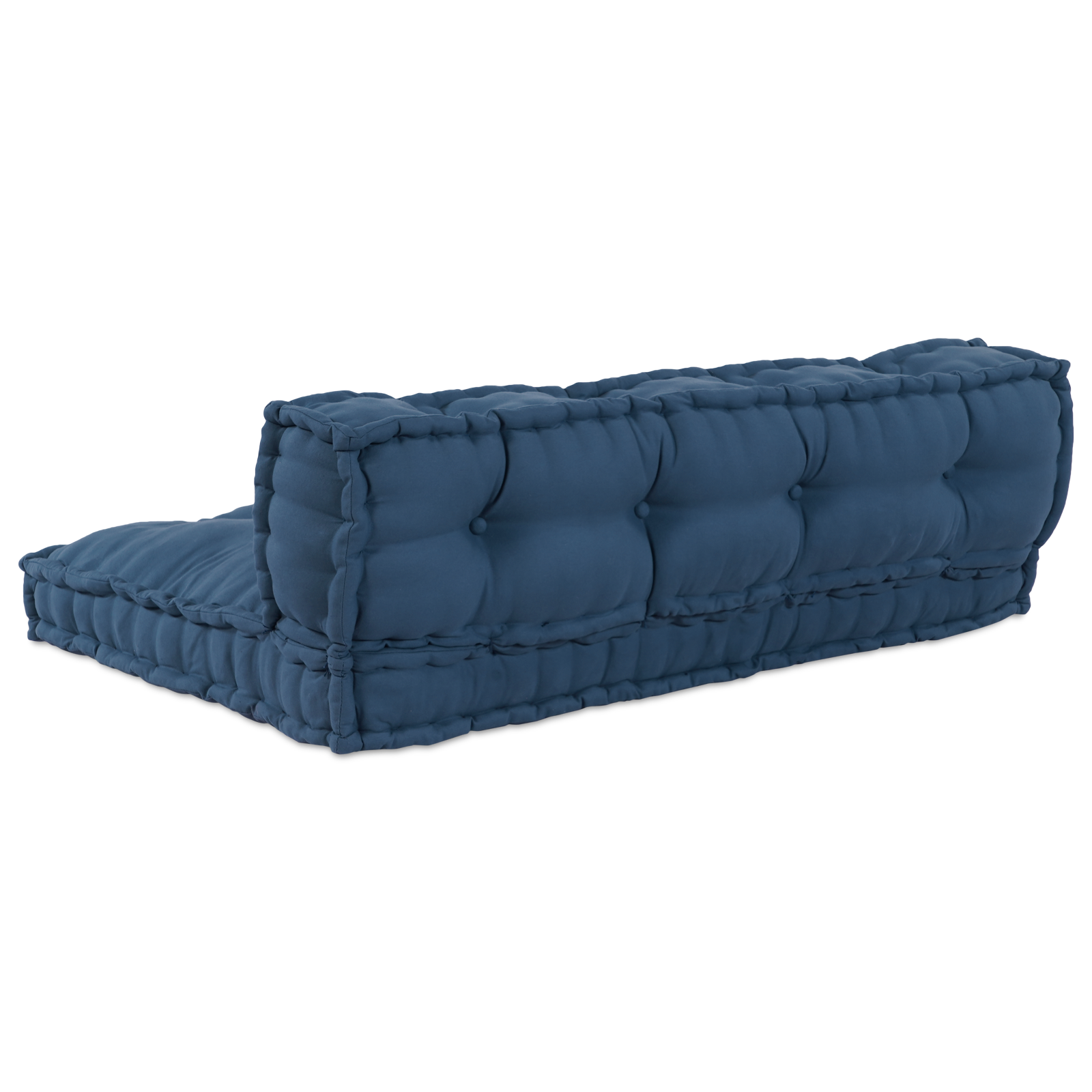 Pallet Sofa Cushion with Back Support Blue Fabric - Image 3