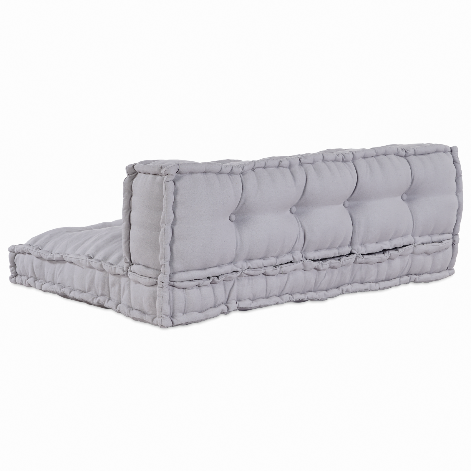 Pallet Sofa Cushion with Back Support in Grey Fabric - Image 3