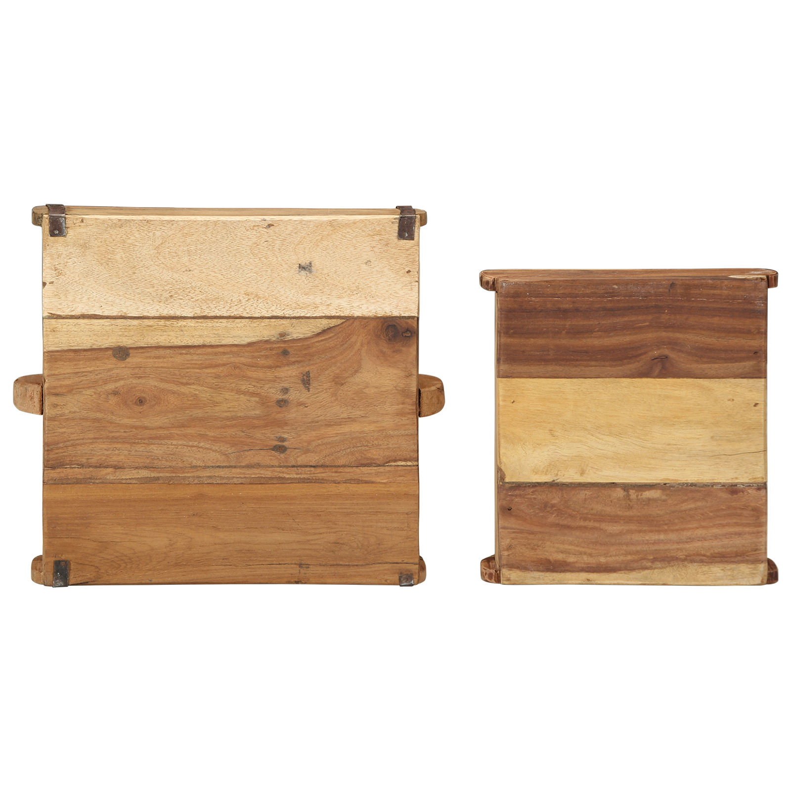 2 Piece Tray Set Solid Wood Reclaimed - Image 9