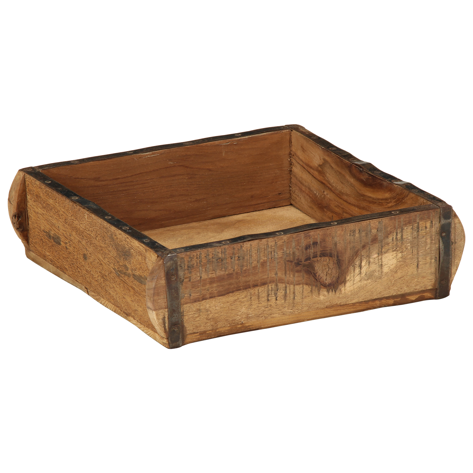 Tray 31x29x10 cm Solid Wood Reclaimed - Image 2