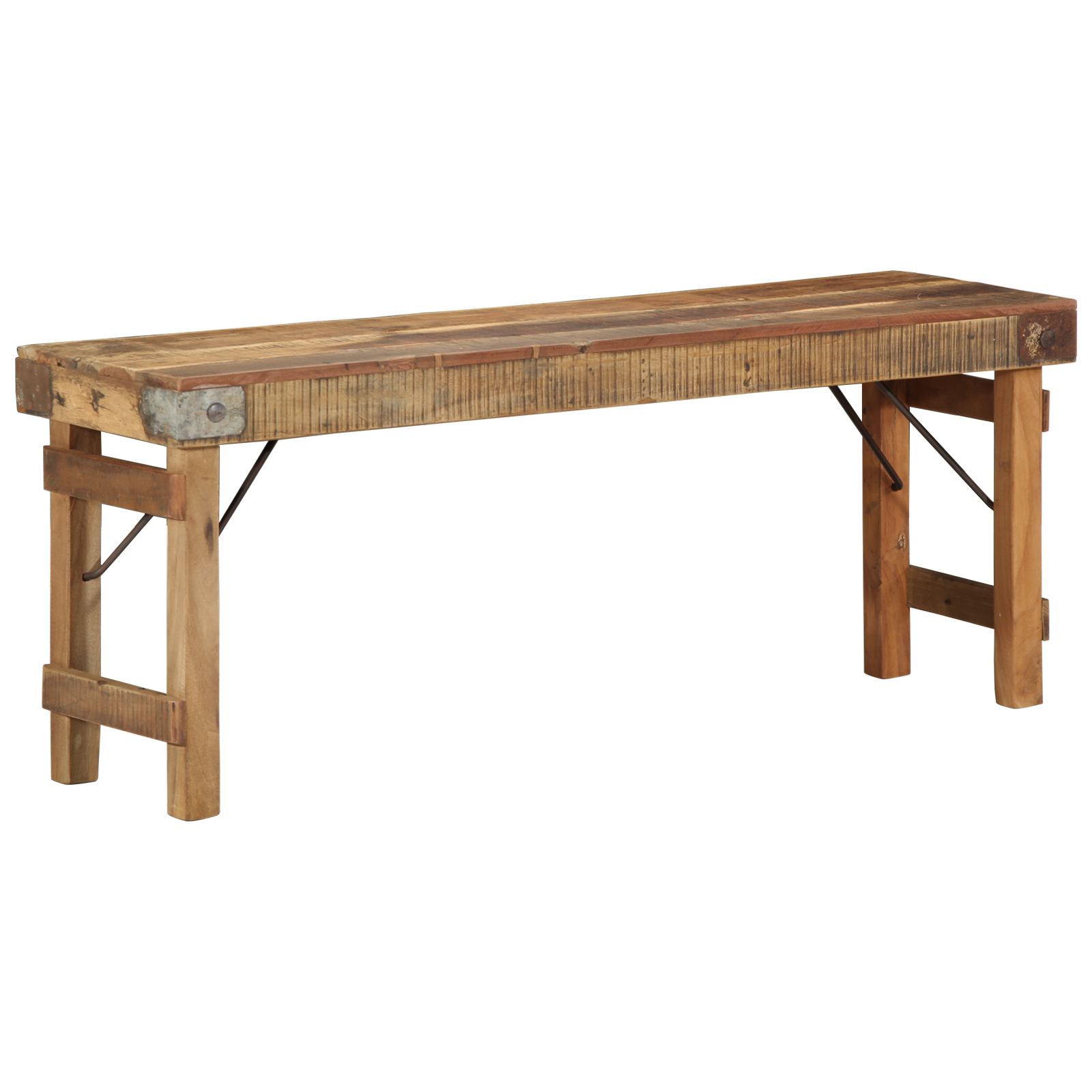 Bench 110x35x46 cm Solid Wood Reclaimed - Image 2