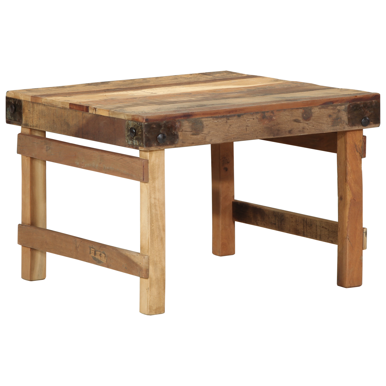 Salontafel 55x60x40 cm Massief Hout Gerecycled