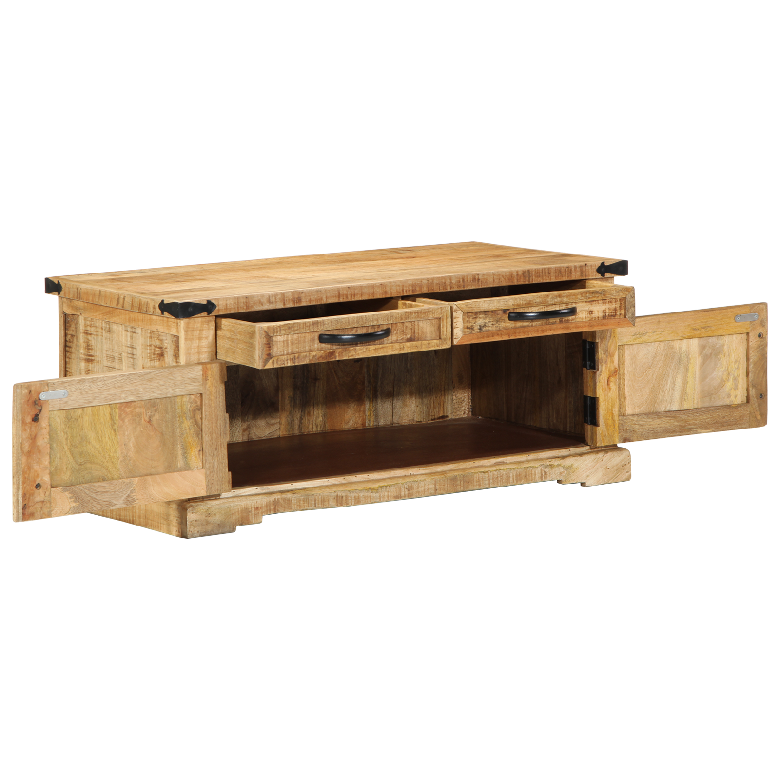 Coffee Table 90x50x40 cm Solid Wood Rough Mango - Image 3