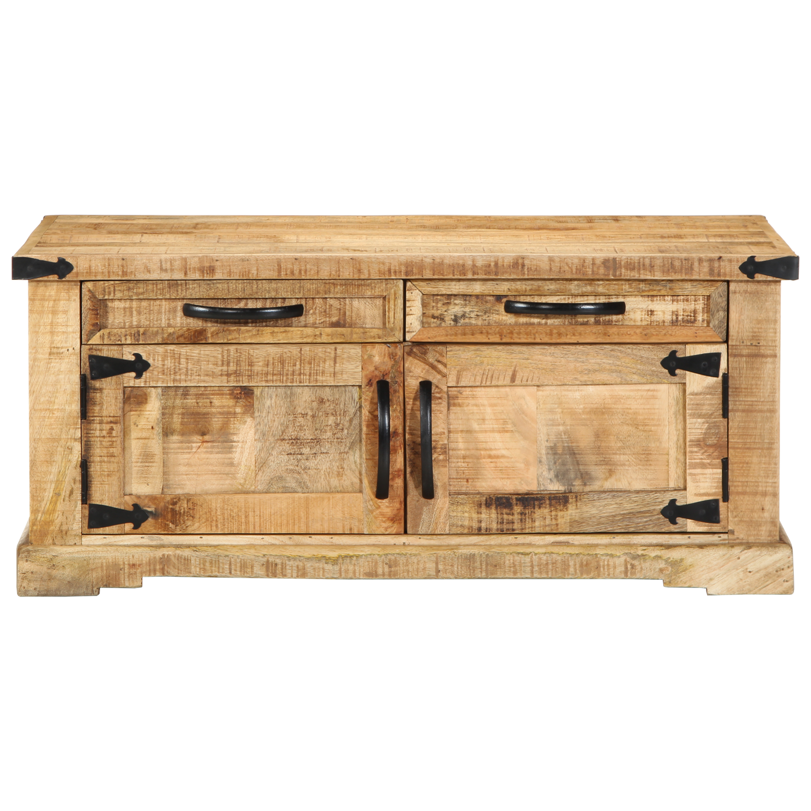 Coffee Table 90x50x40 cm Solid Wood Rough Mango - Image 4