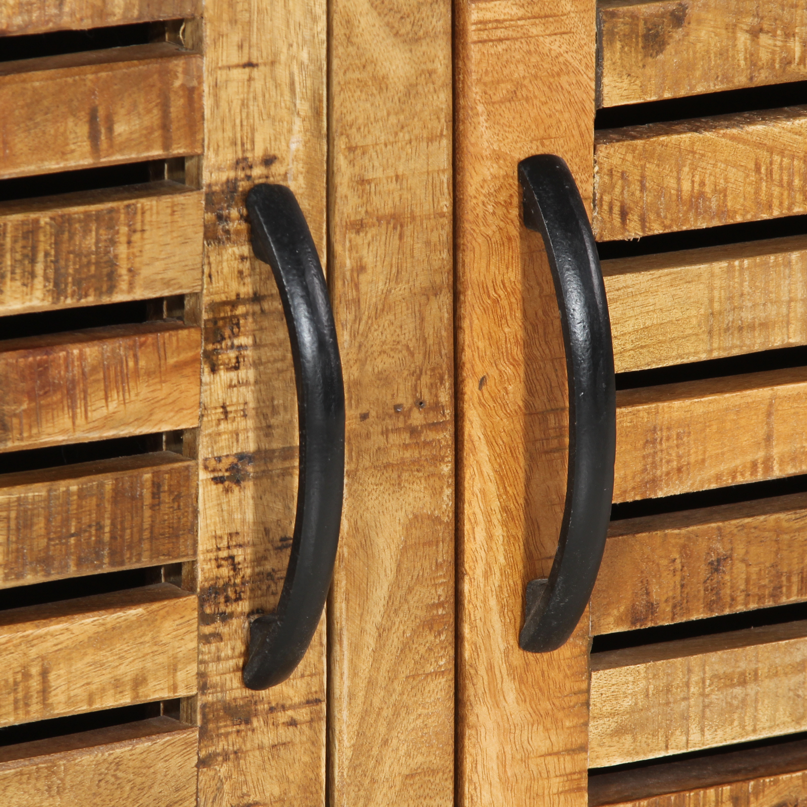 Shoe Bench 110x38x45 cm Solid Wood Rough Mango - Image 9