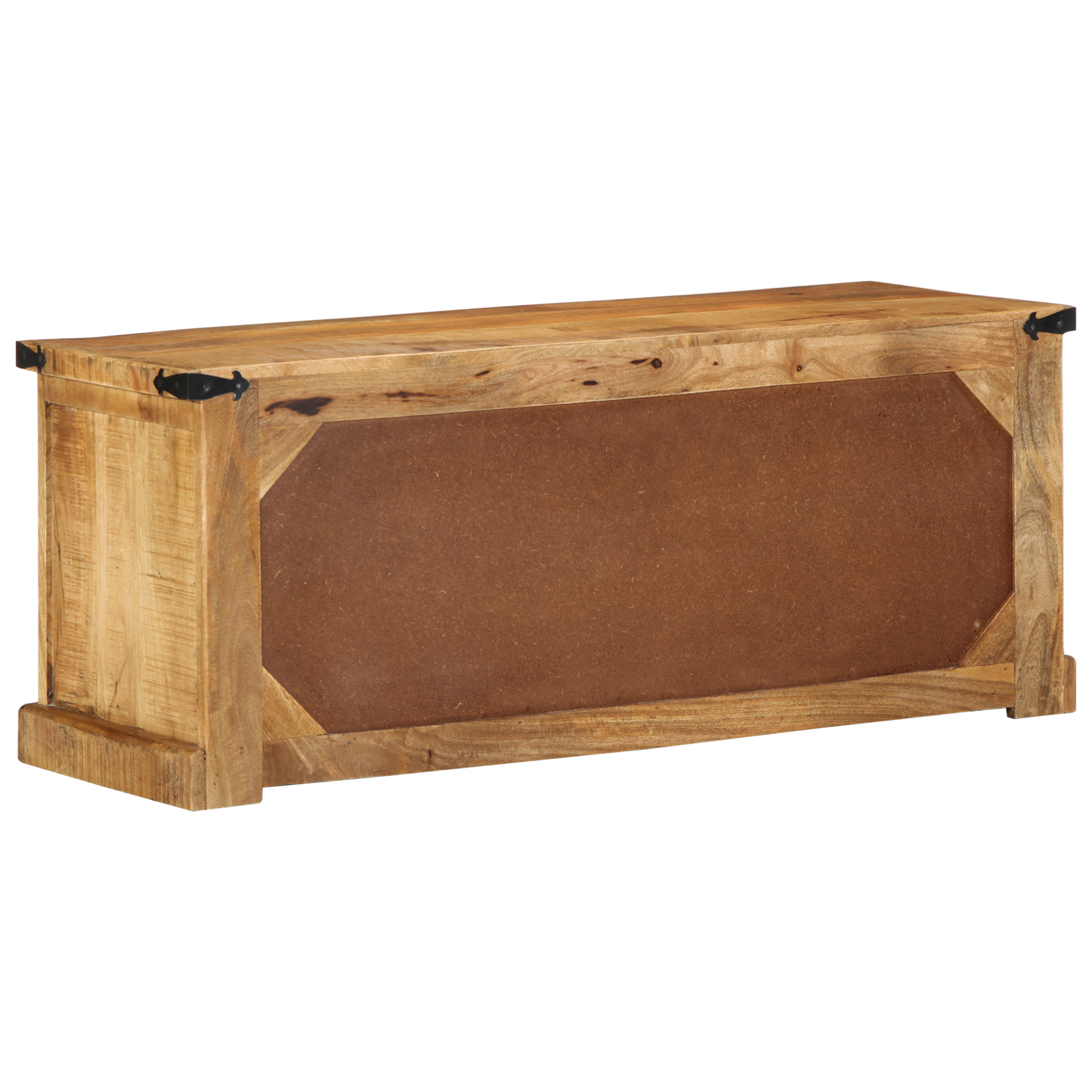 Shoe Bench 110x38x45 cm Solid Wood Rough Mango - Image 6