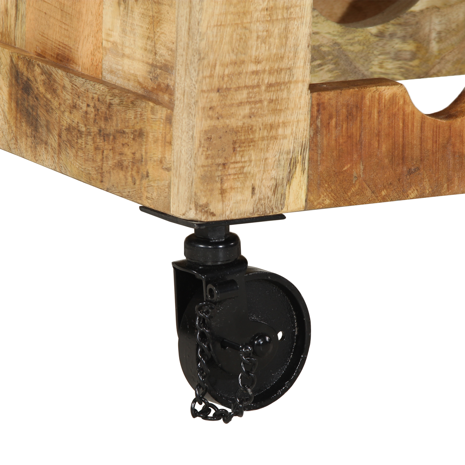 Kitchen Trolley 55x40x80 cm Solid Rough Wood Mango - Image 11