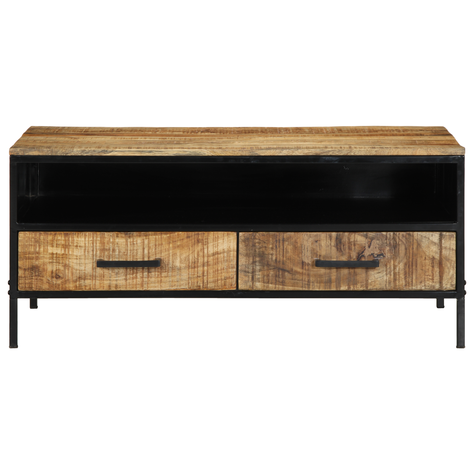 Coffee Table 90x50x40 cm Solid Wood Rough Mango - Image 5