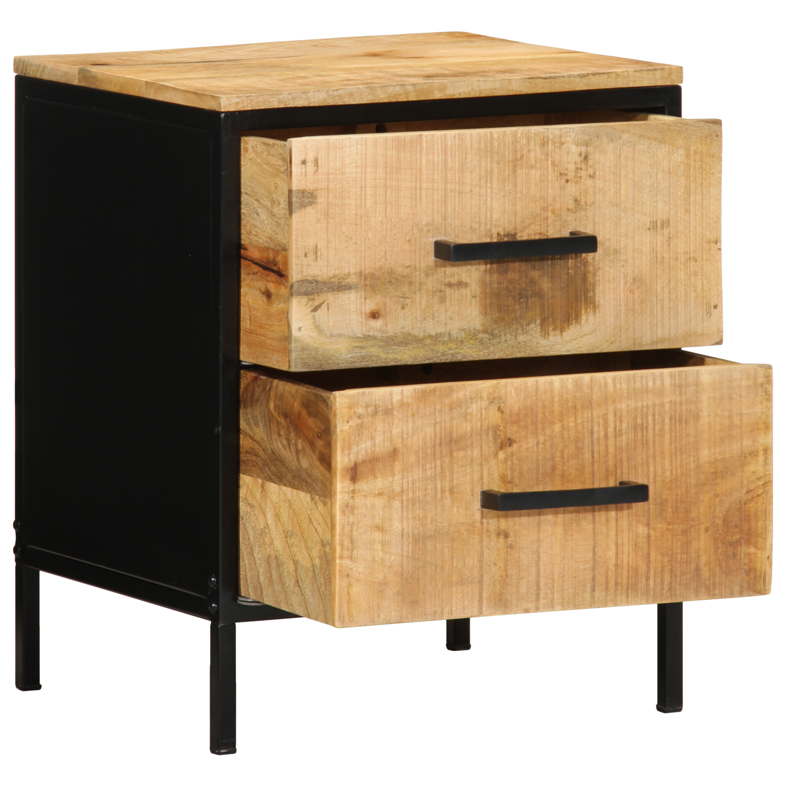 Bedside Cabinet 40x35x50 cm Solid Wood Rough Mango - Image 4