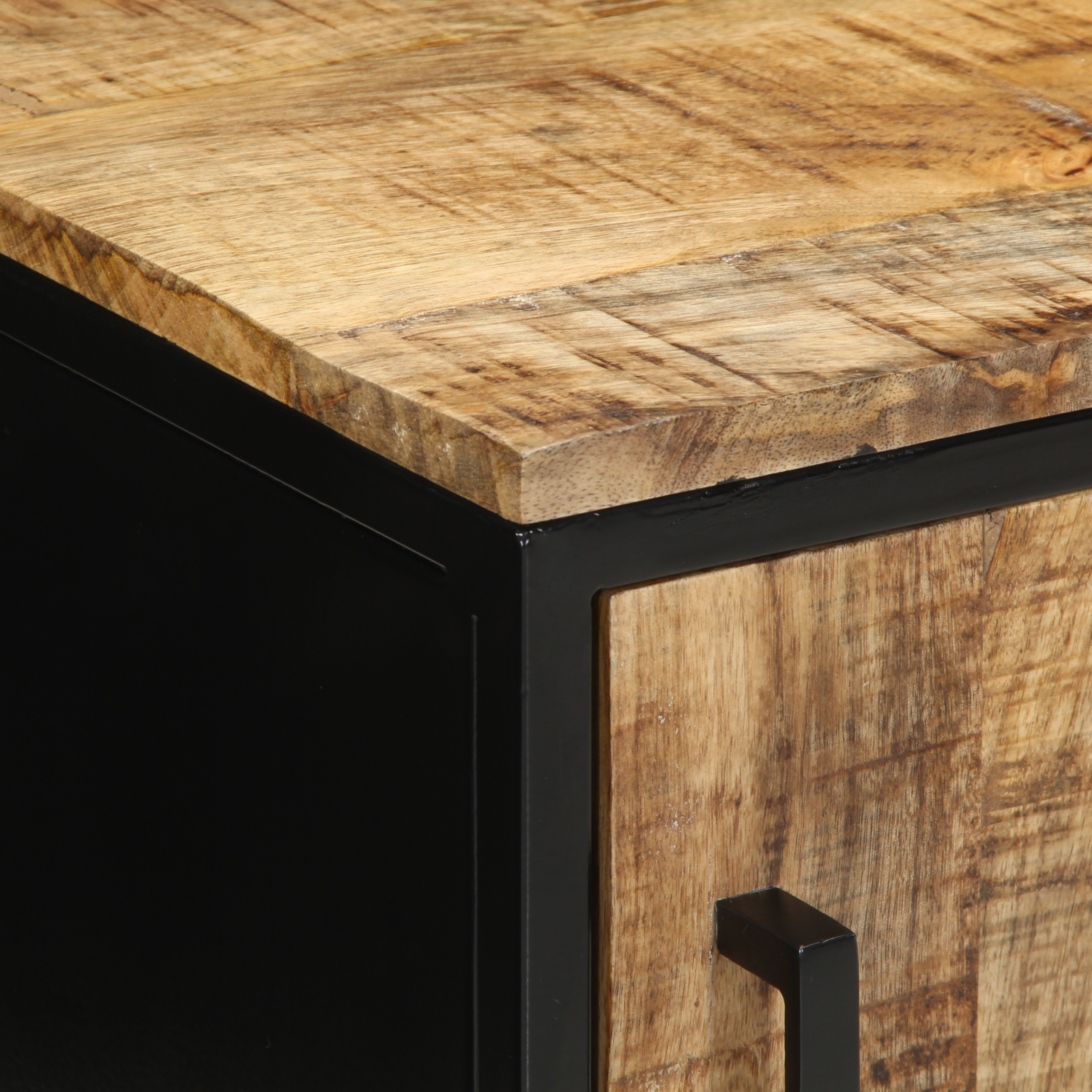 Bedside Cabinet 30x30x40 cm Solid Wood Rough Mango - Image 8