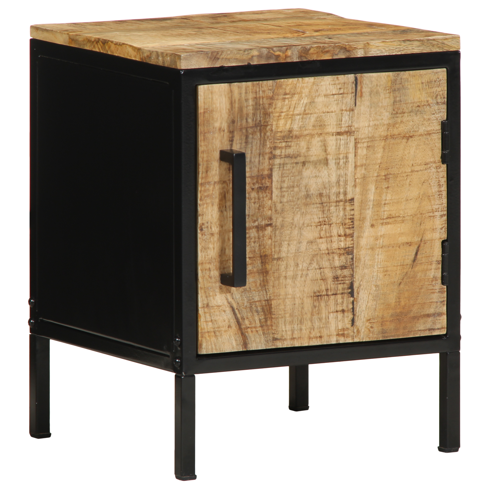 Nachtkastje 30x30x40 cm Massief Hout Ruw Mango