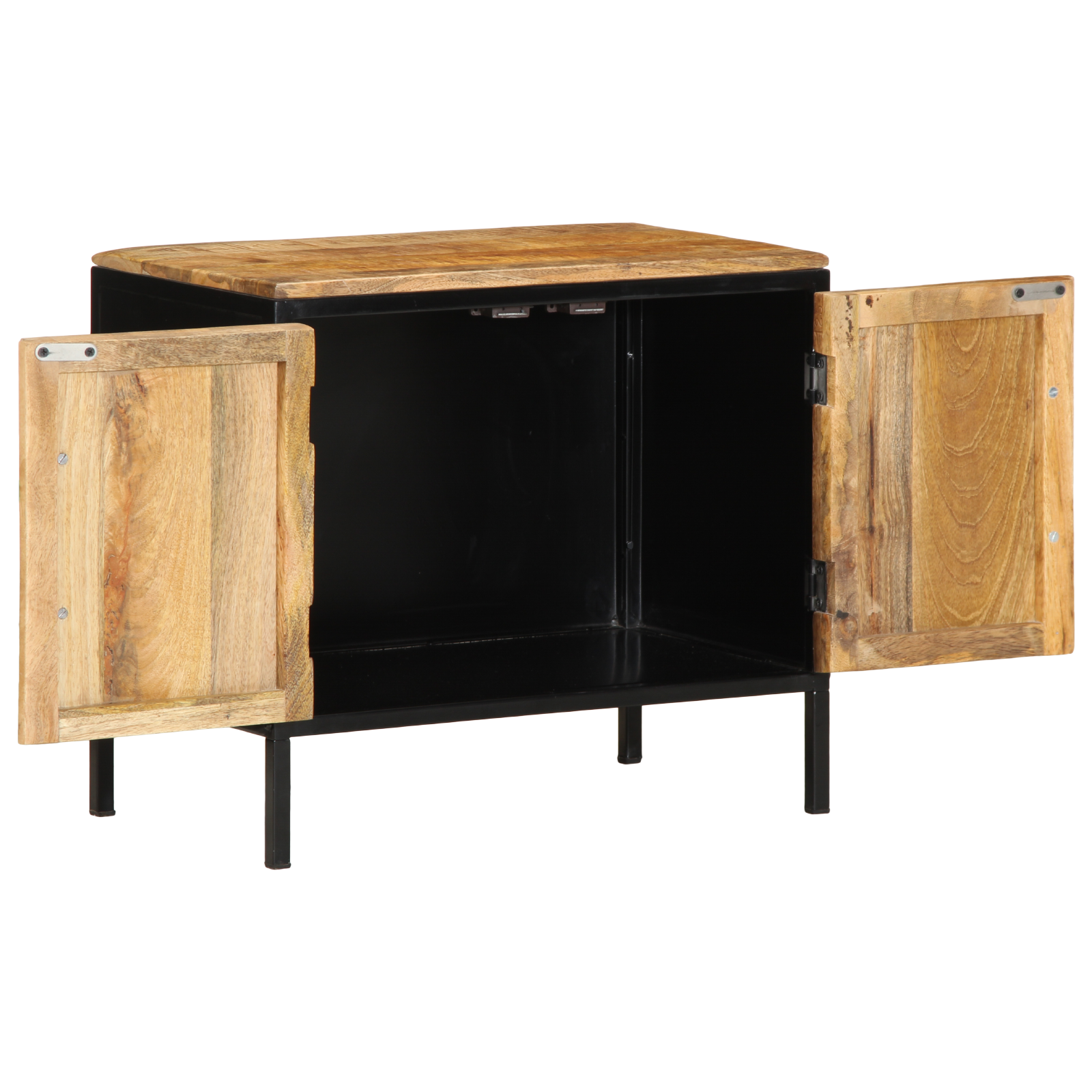 Bedside Cabinet 50x30x45 cm Solid Wood Rough Mango - Image 2