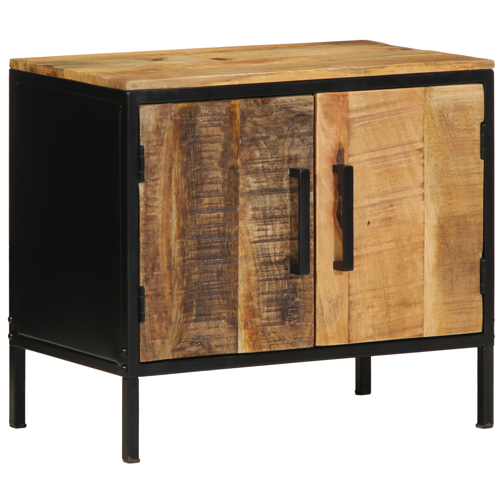 Bedside Cabinet 50x30x45 cm Solid Wood Rough Mango - Image 3