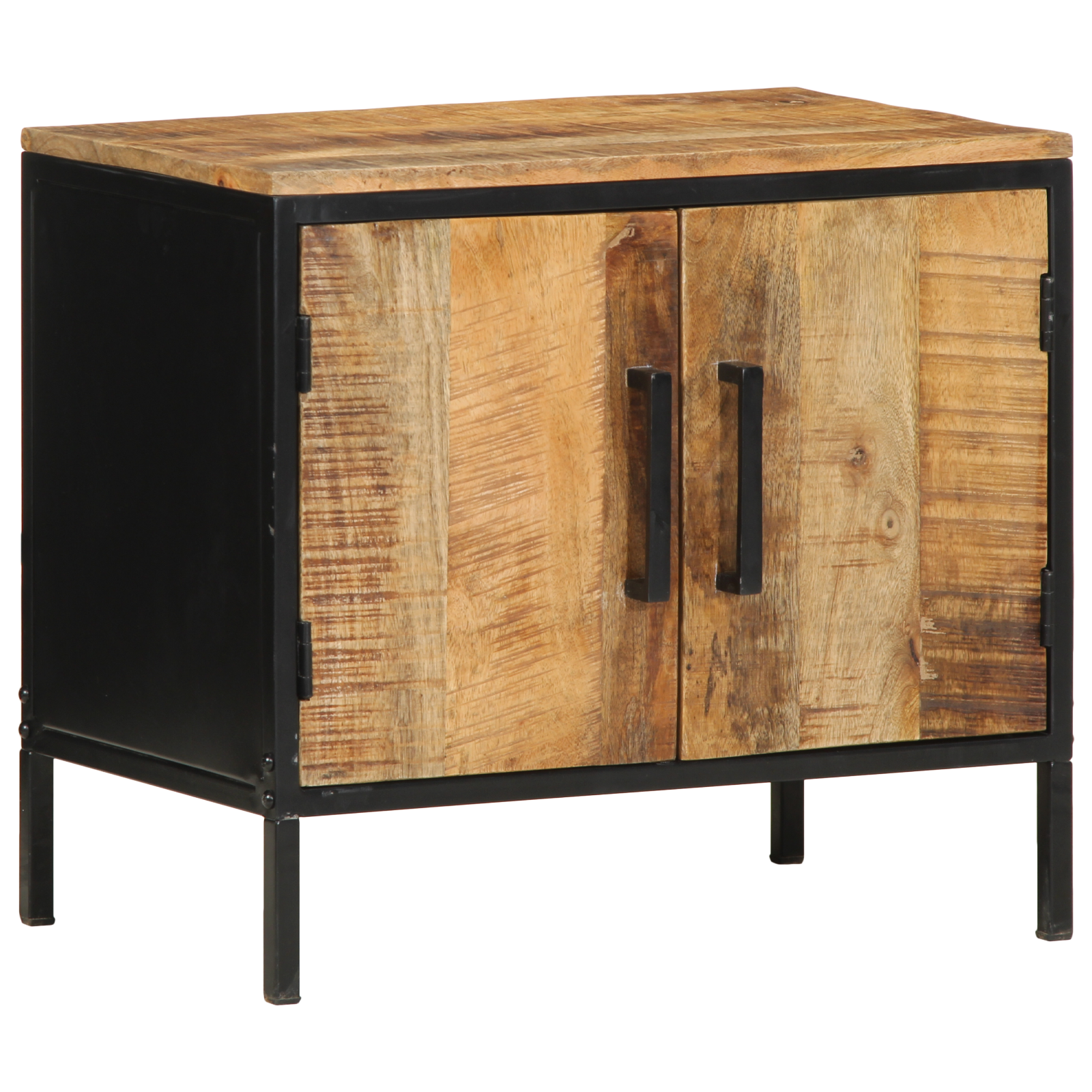 Bedside Cabinet 50x30x45 cm Solid Wood Rough Mango - Image 4