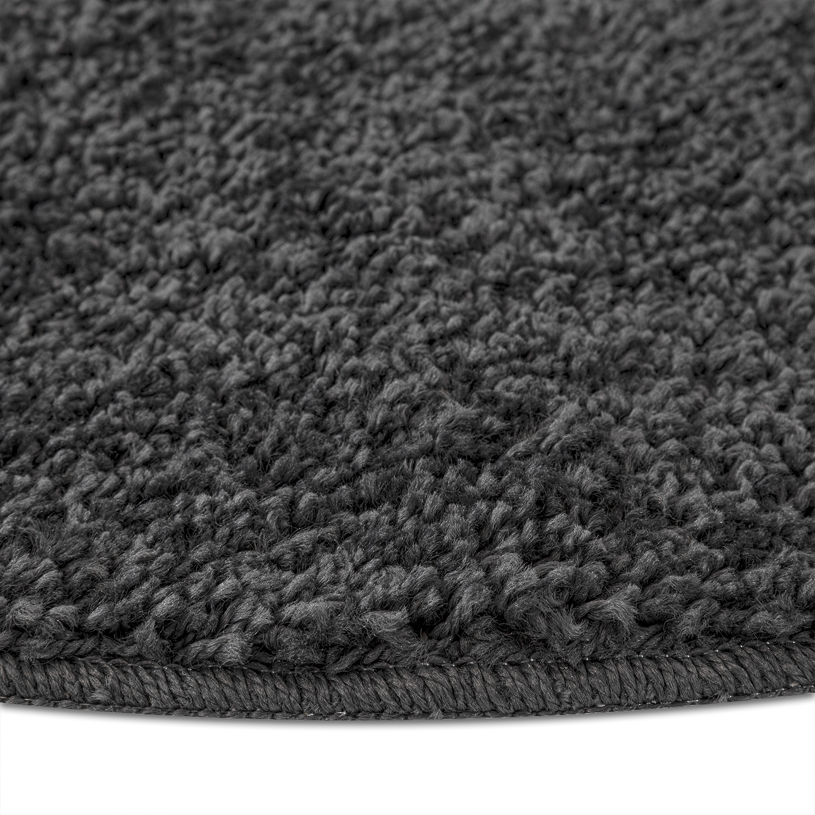 Shaggy Rug with Latex Backing Dark Grey ø160 cm - Image 7