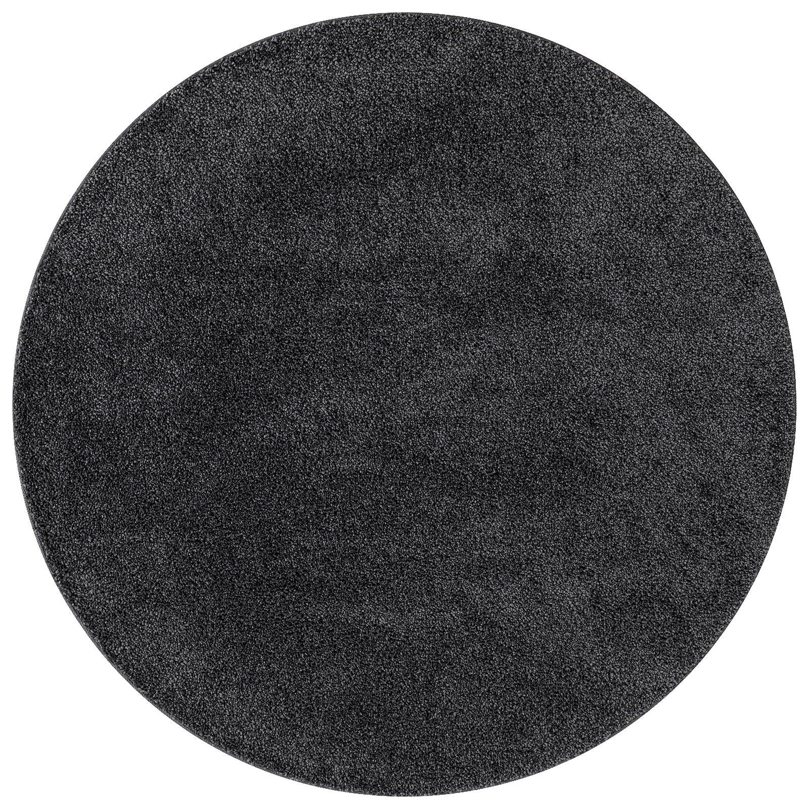 Shaggy Rug with Latex Backing Dark Grey ø160 cm - Image 2