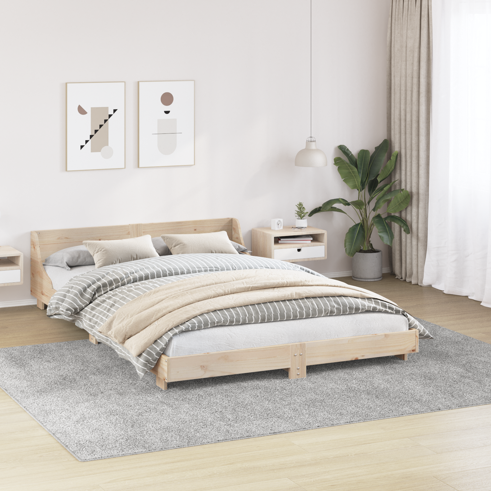 Shaggy Rug with Latex Backing Grey 240x340 cm - Image 3