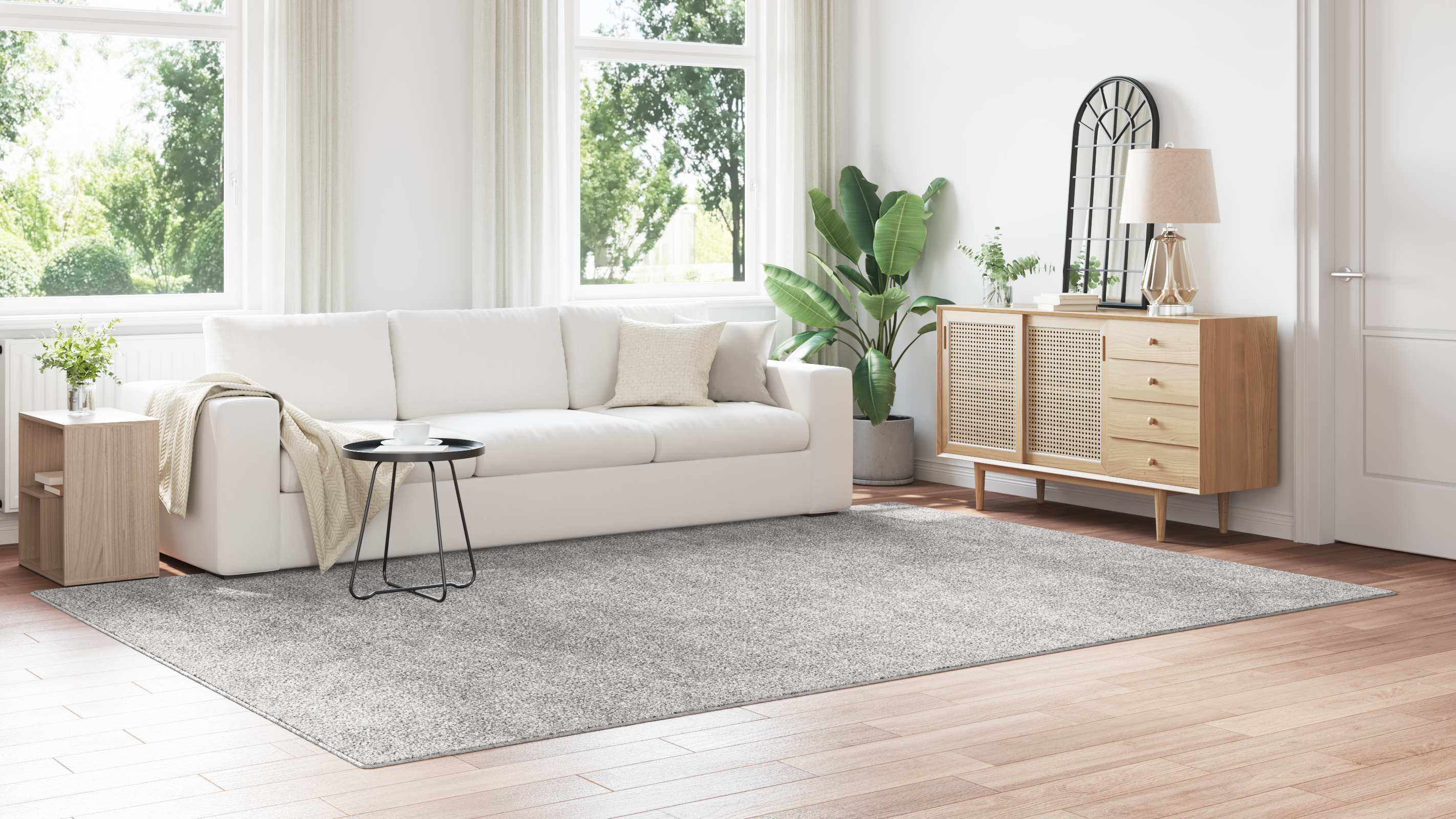 Shaggy Rug with Latex Backing Grey 240x340 cm - Image 4