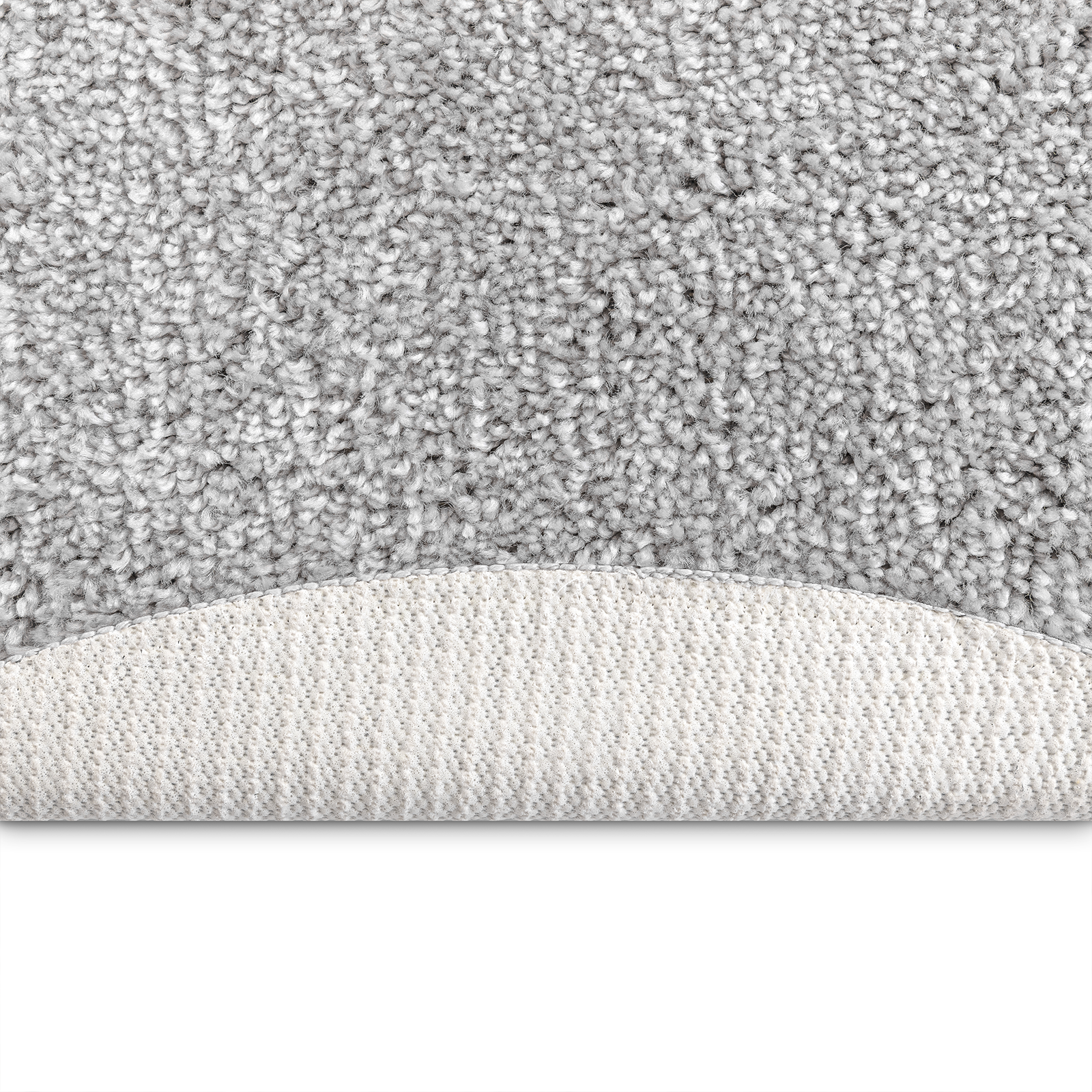 Shaggy Rug with Latex Backing Grey ø90 cm - Image 5