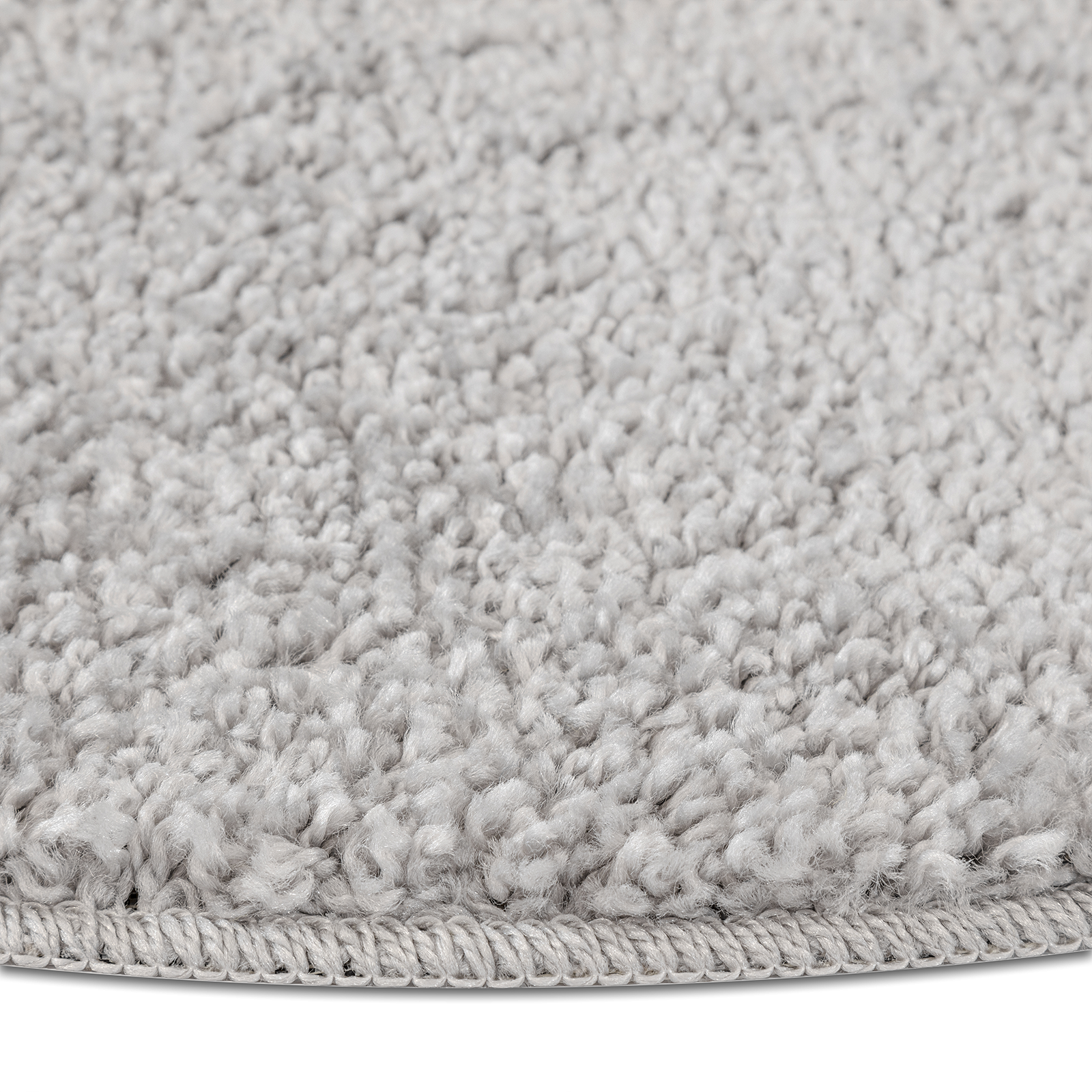 Shaggy Rug with Latex Backing Grey ø90 cm - Image 7