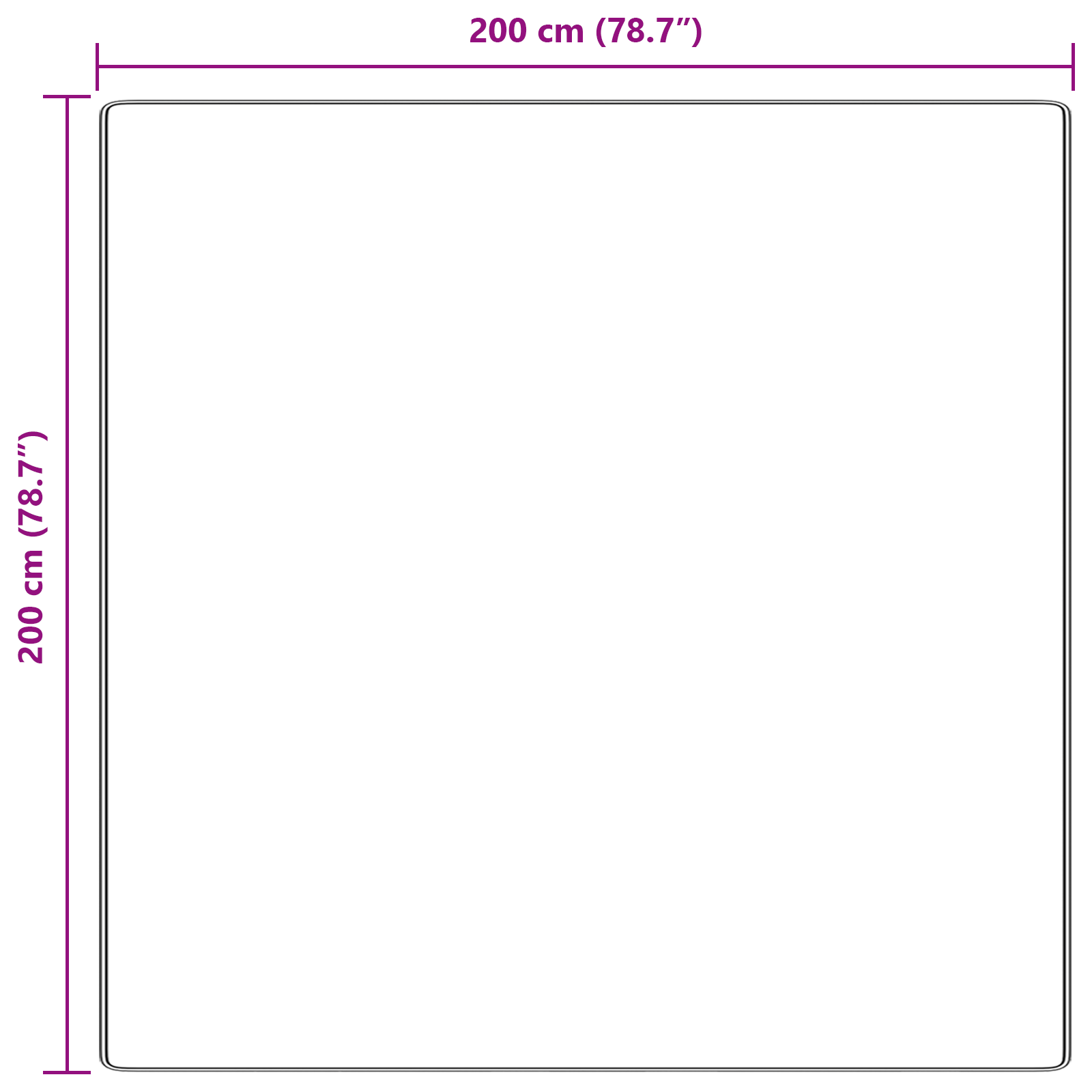 Shaggy Rug with Latex Backing Cream 200x200 cm - Image 8