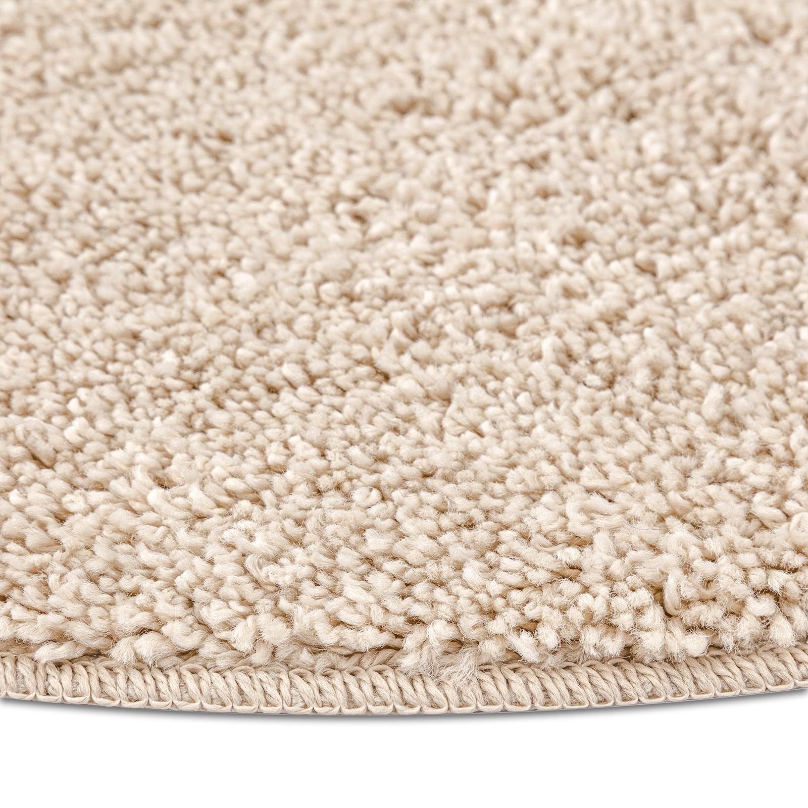 Shaggy Rug with Latex Backing Cream ø90 cm - Image 7