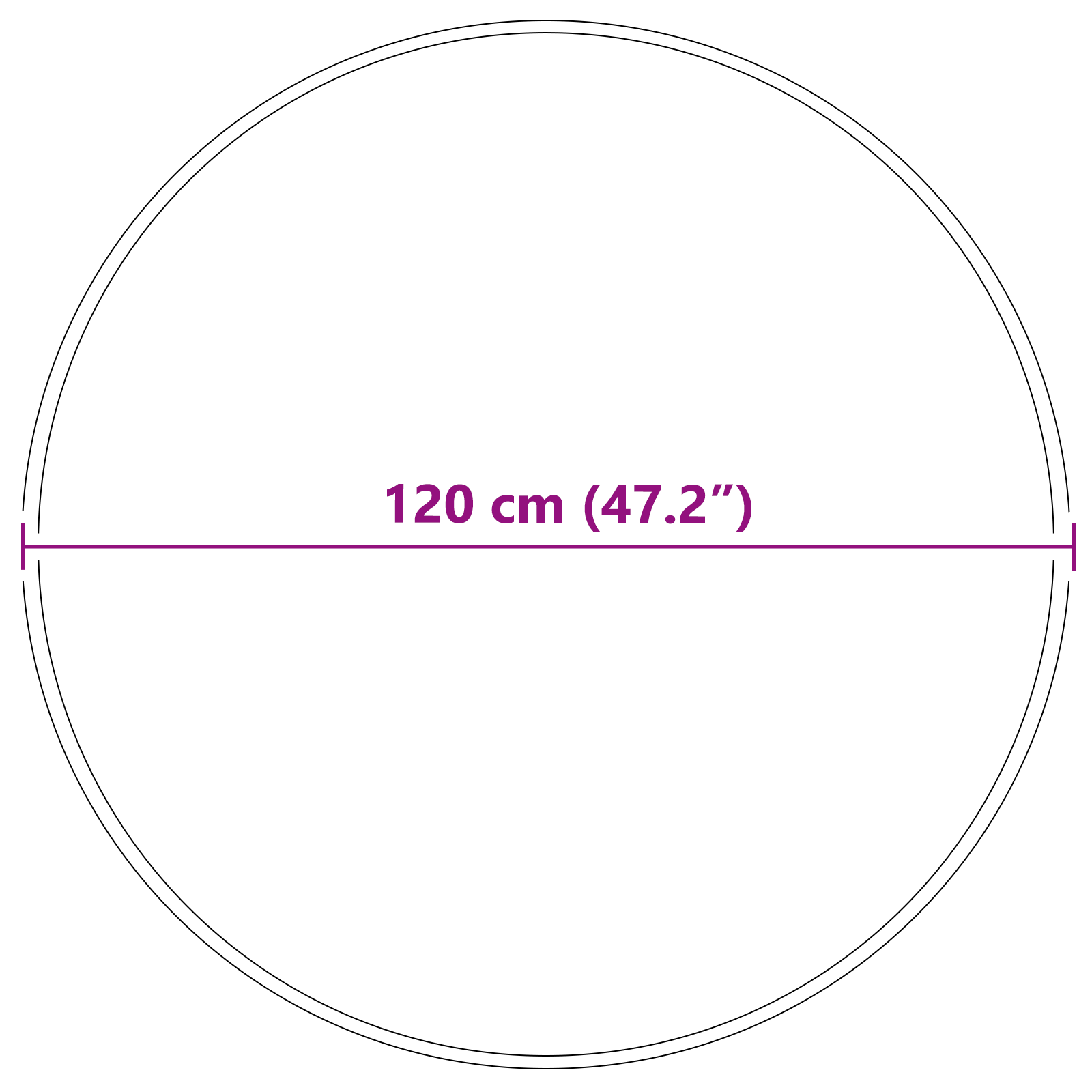 Shaggy Rug with Latex Backing Cream ø120 cm - Image 8