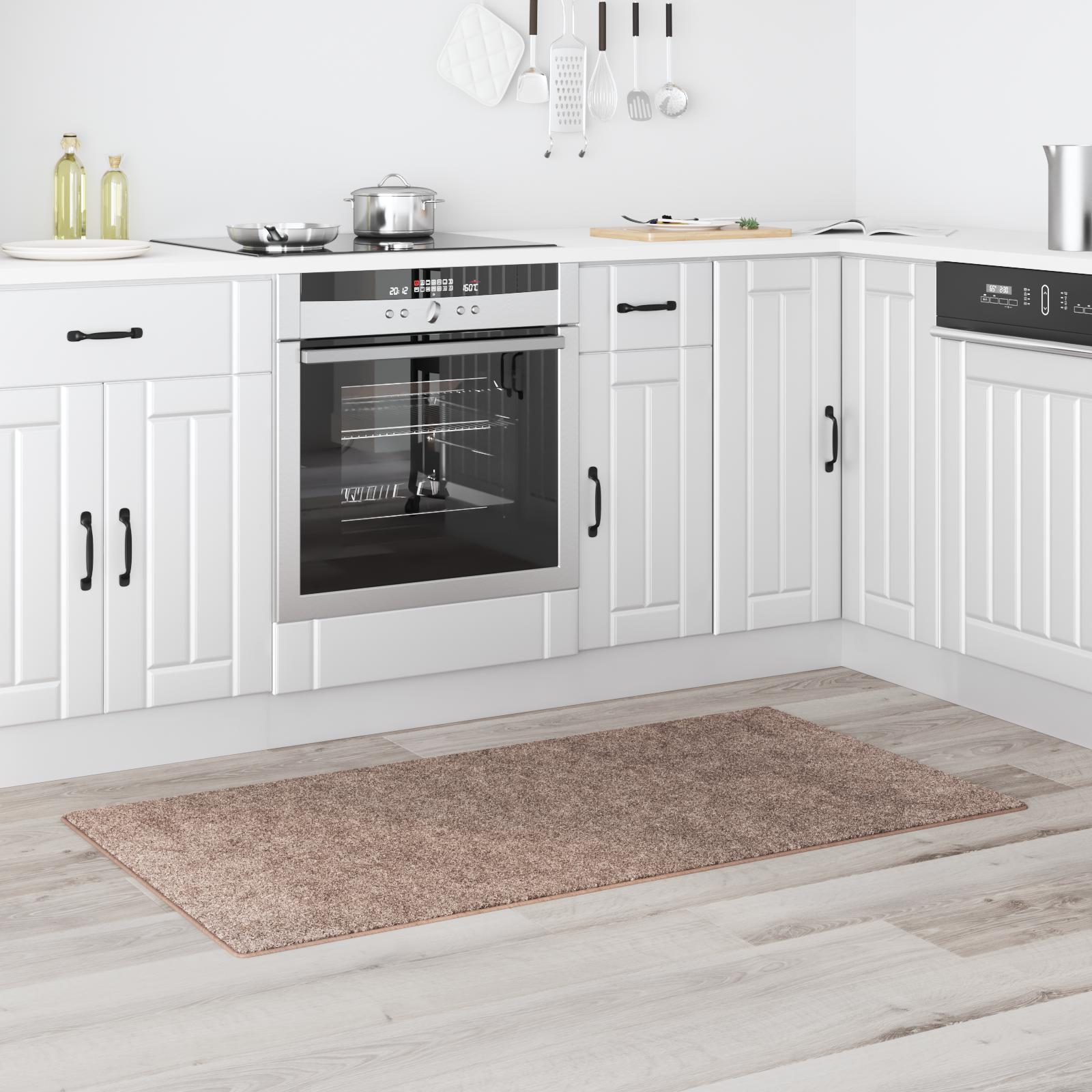 Shaggy Rug with Latex Backing Brown 80x150 cm - Image 3