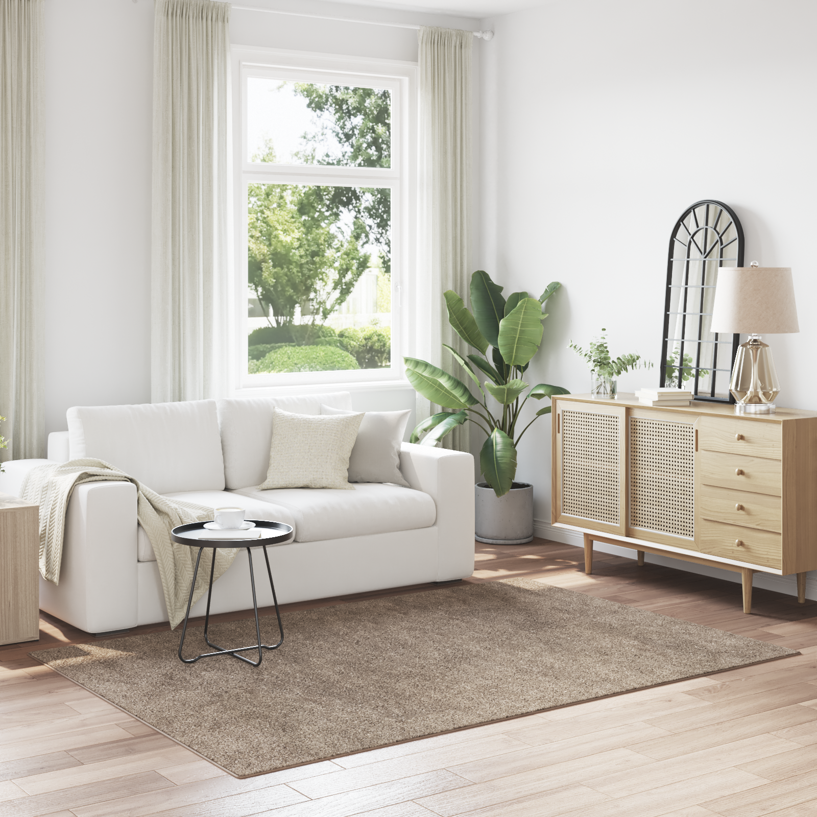 Shaggy Vloerkleed met Latex Achterkant Bruin 160×230 cm