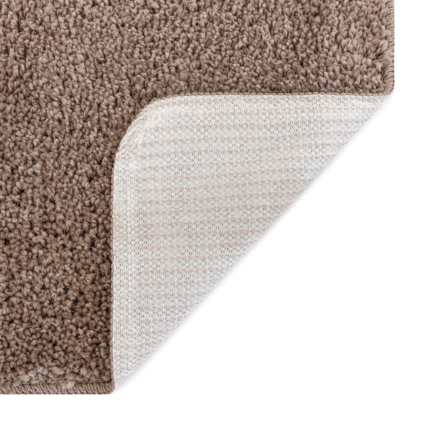 Shaggy Teppich mit Latexrücken Braun 200x290 cm Bereichsteppich Große Teppiche - Zdjęcie 5 z 8