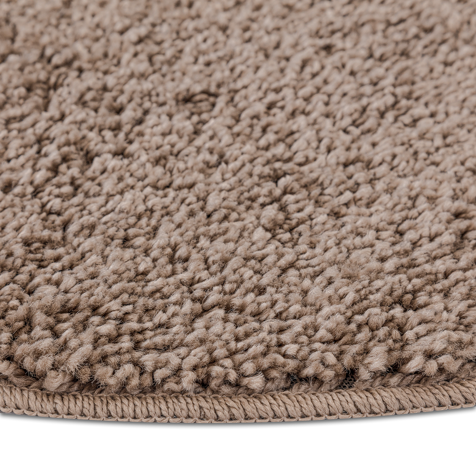 Shaggy Rug with Latex Backing Brown ø120 cm - Image 7