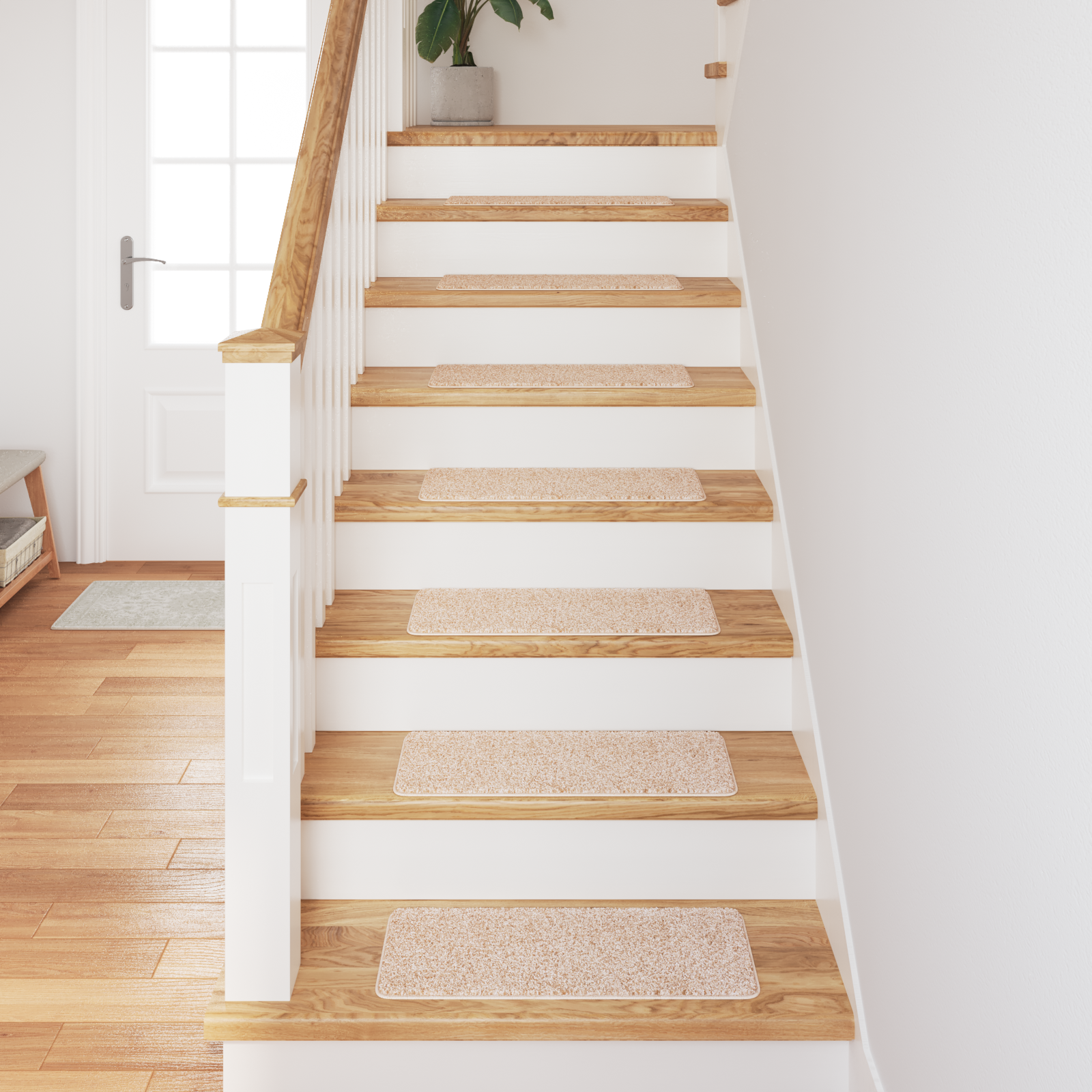 Stair Mats with Latex Backing Cream 25x60 cm - Image 4