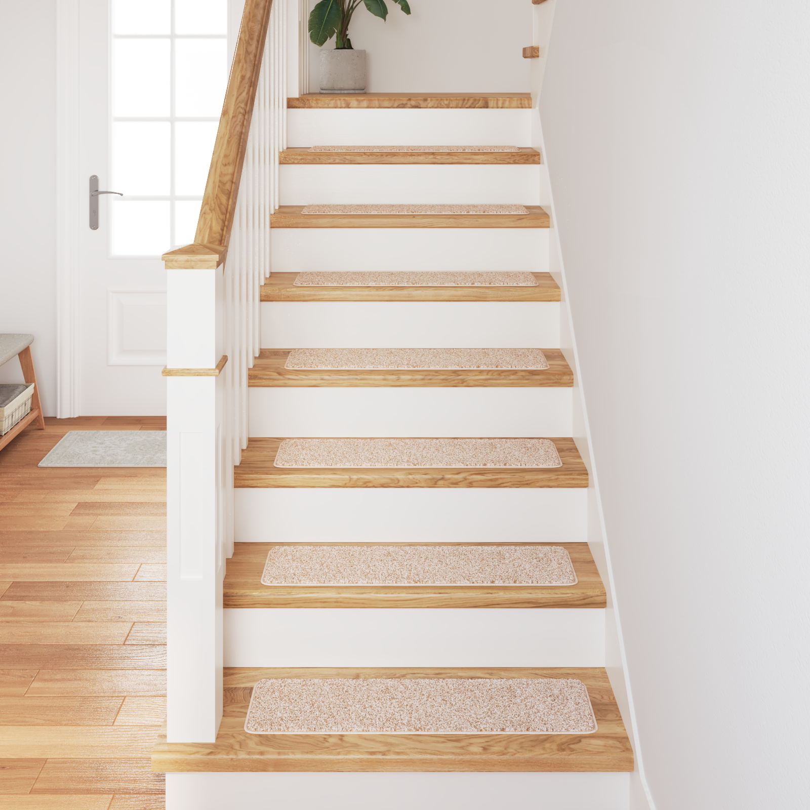 Stair Mats with Latex Backing Cream 20x75 cm - Image 3