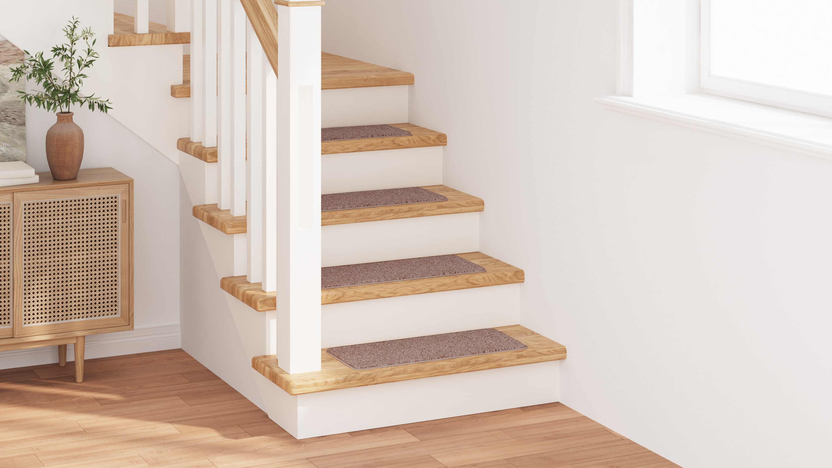 Stair Mats with Latex Backing Light Brown 25x60 cm - Image 5